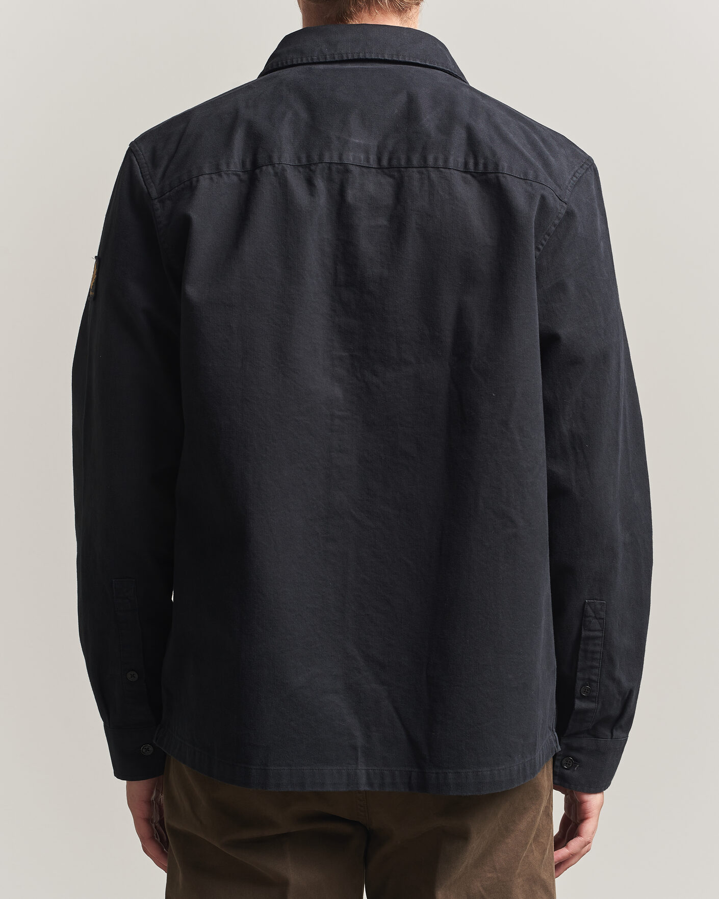 Hombres | Camisas | Belstaff | Outpost Cotton Herringbone Overshirt Black
