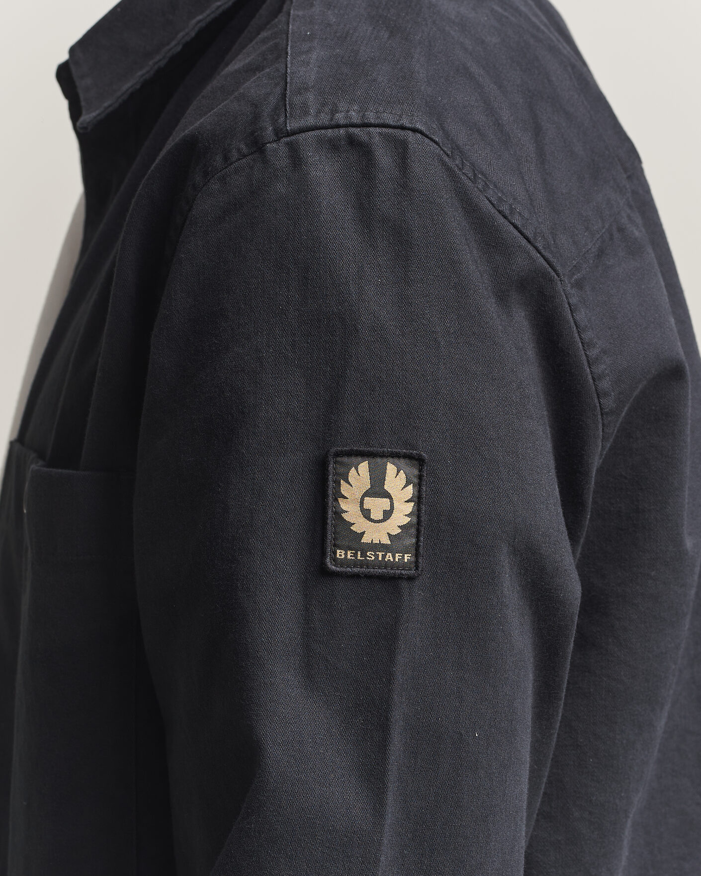 Hombres | Camisas | Belstaff | Outpost Cotton Herringbone Overshirt Black