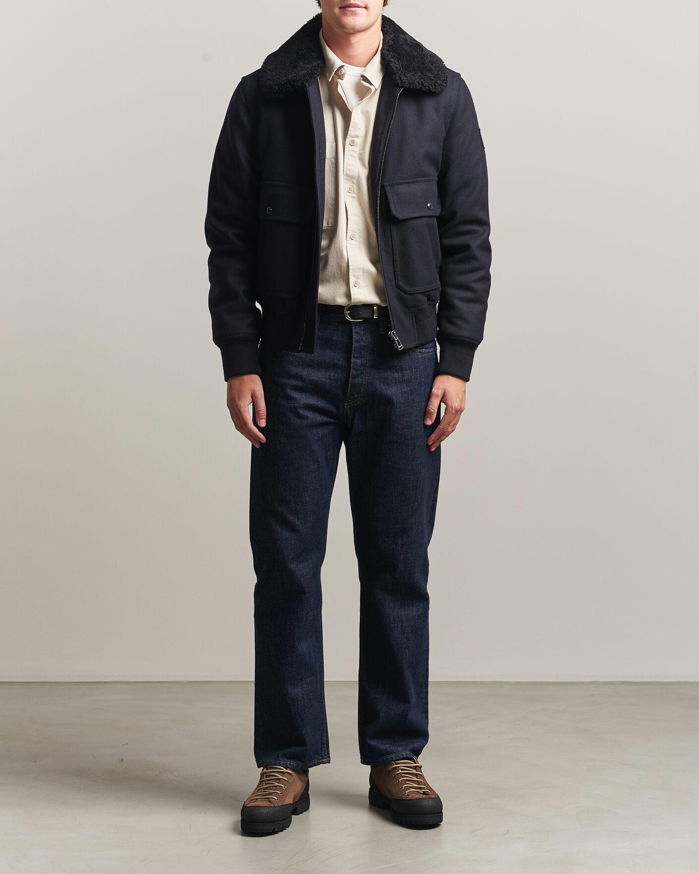 Hombres | Abrigos y chaquetas | Belstaff | Welder Wool Bomber Jacket Dark Ink