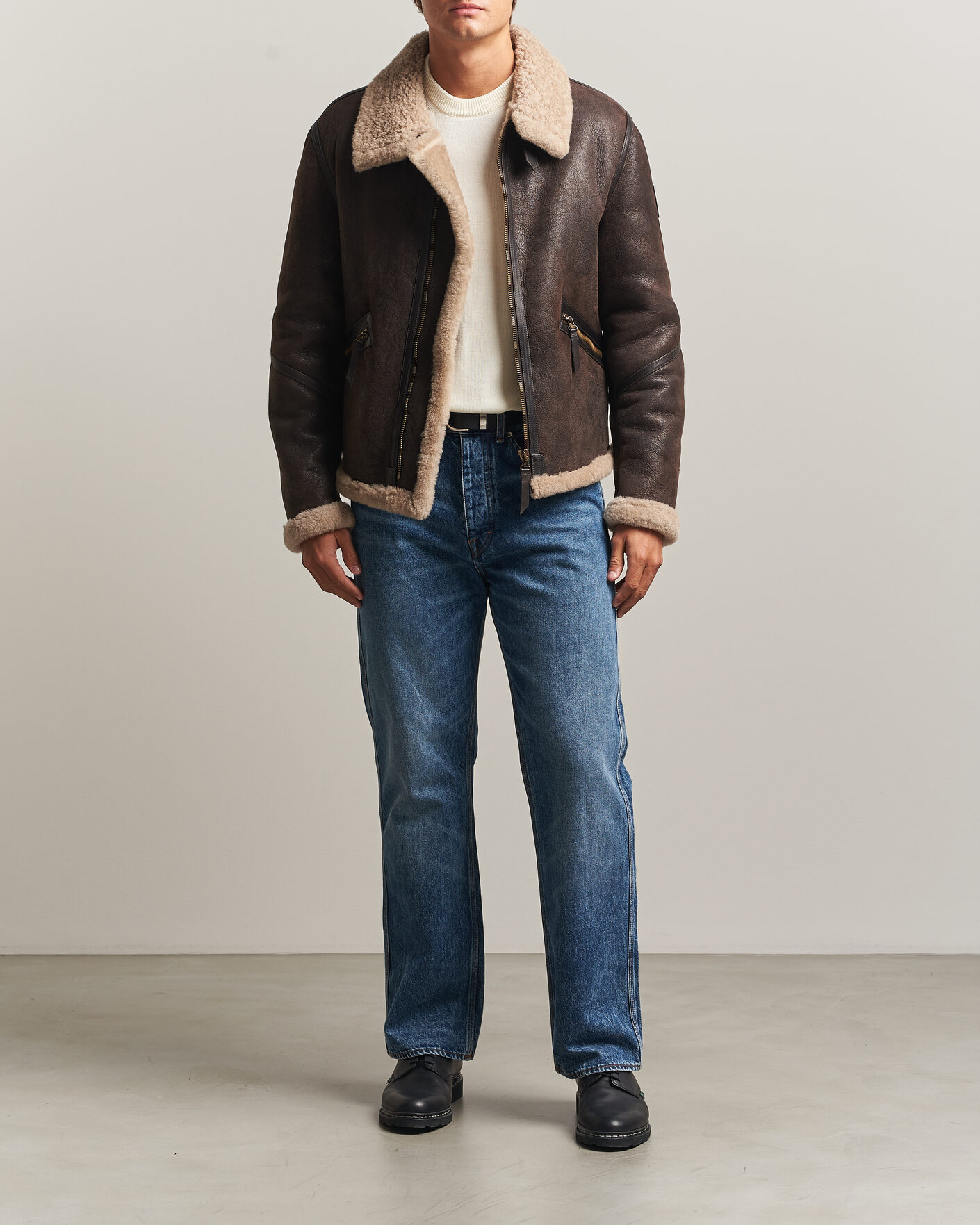 Hombres | Abrigos y chaquetas | Belstaff | Winterbrook Shearling Jacket Dark Brown