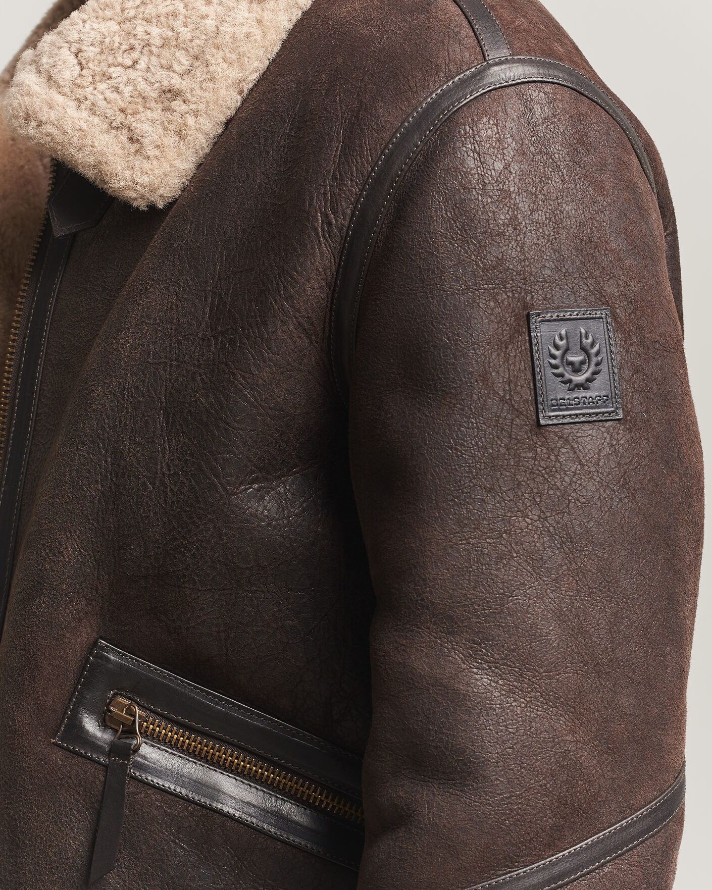 Hombres | Abrigos y chaquetas | Belstaff | Winterbrook Shearling Jacket Dark Brown