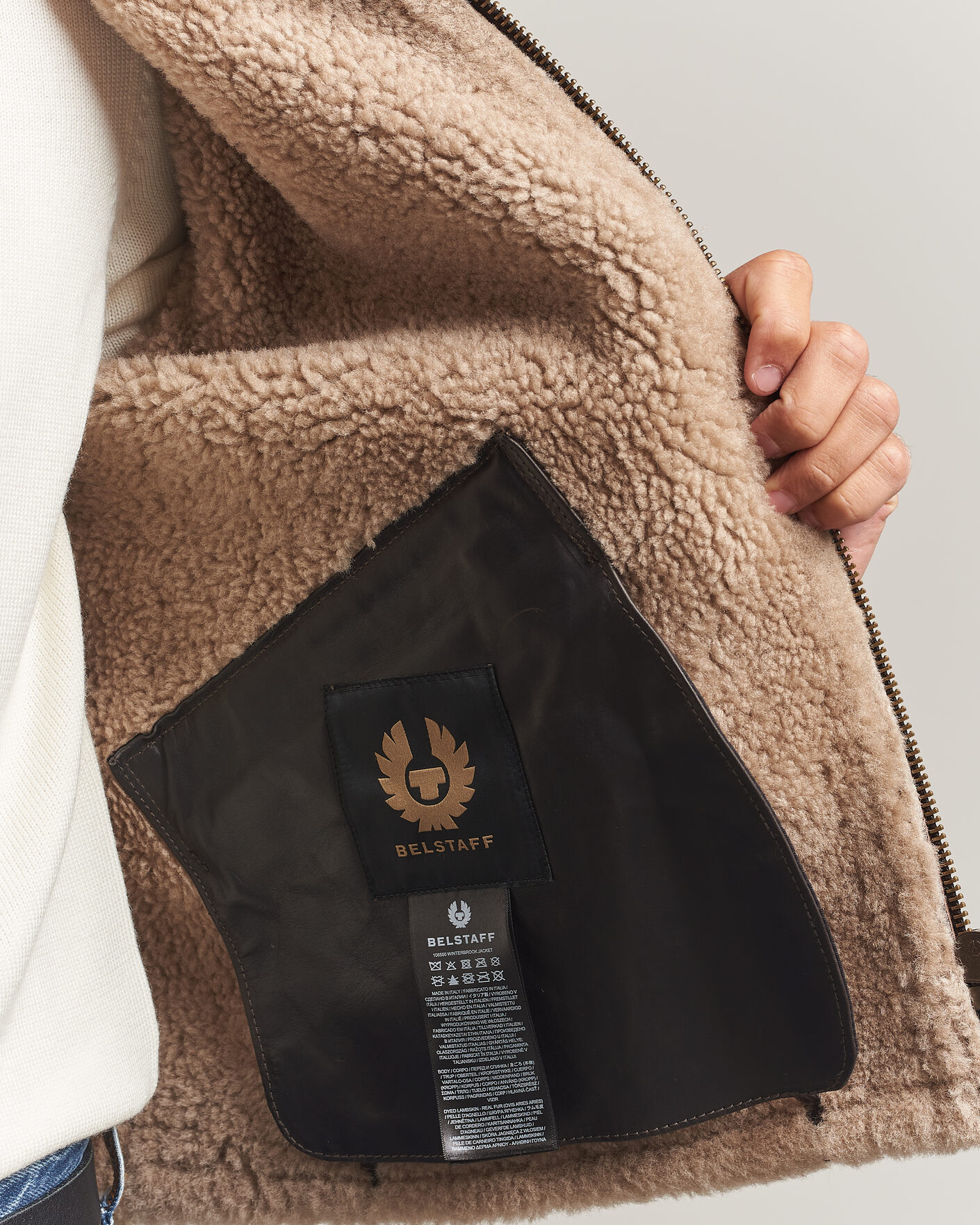 Hombres | Abrigos y chaquetas | Belstaff | Winterbrook Shearling Jacket Dark Brown