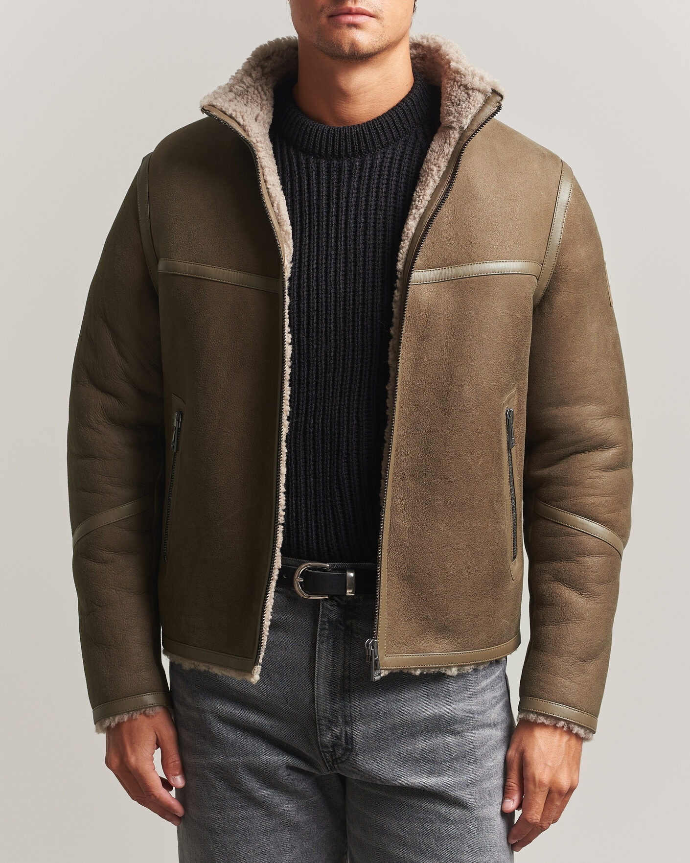 Hombres | Abrigos y chaquetas | Belstaff | Highland Shearling Jacket Dark Dusty Taupe