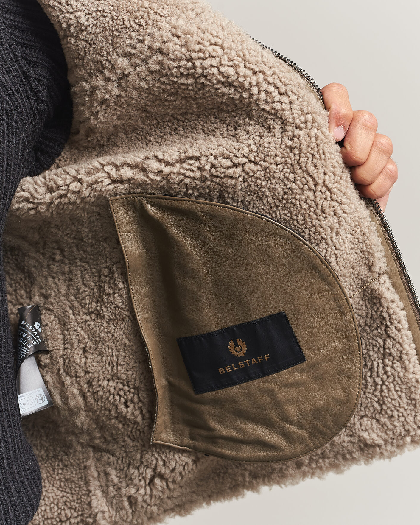 Hombres | Abrigos y chaquetas | Belstaff | Highland Shearling Jacket Dark Dusty Taupe