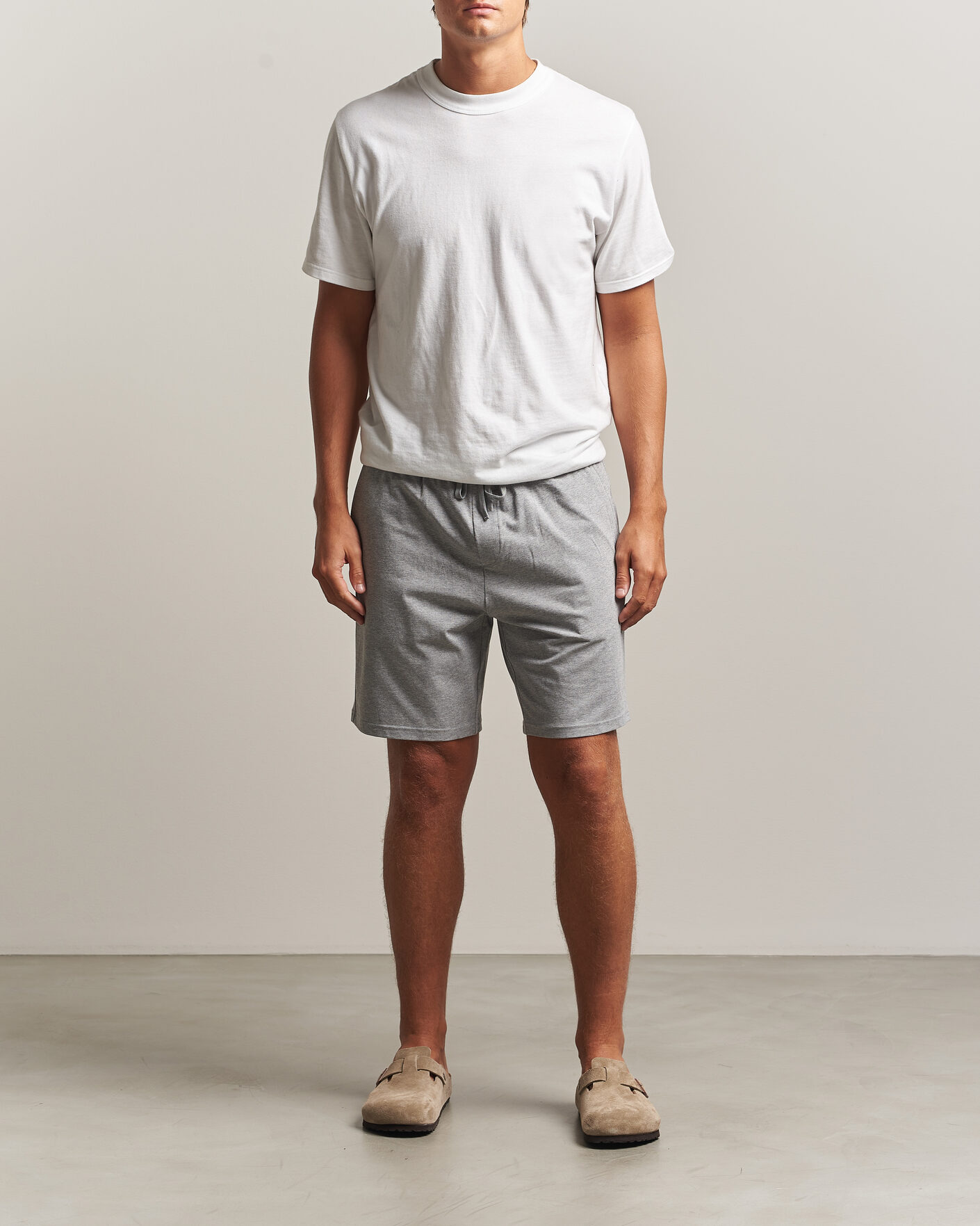 Hombres | Pantalones cortos | Bread & Boxers | Pyjama Shorts Grey Melange