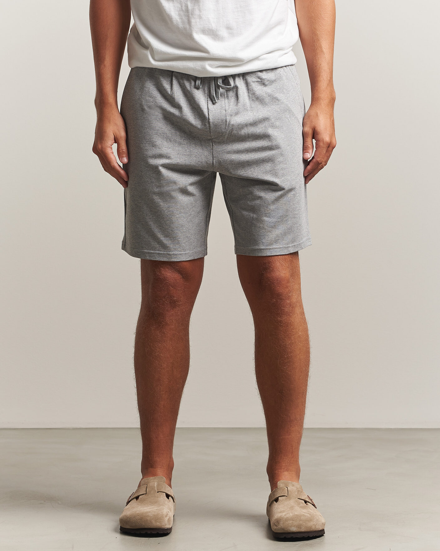Hombres | Pantalones cortos | Bread & Boxers | Pyjama Shorts Grey Melange