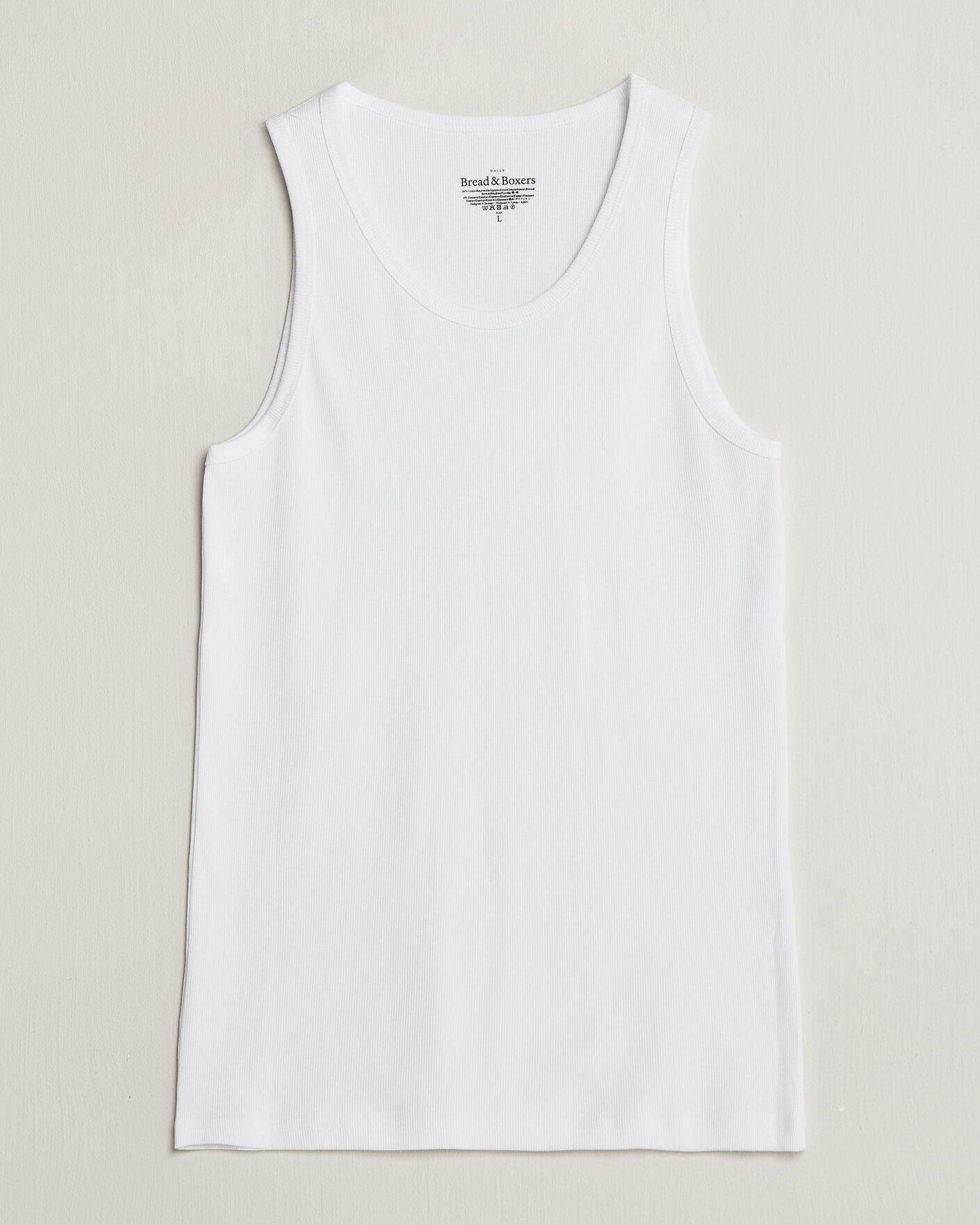 Hombres | Camisetas | Bread & Boxers | 2-Pack Ribbed Tank White