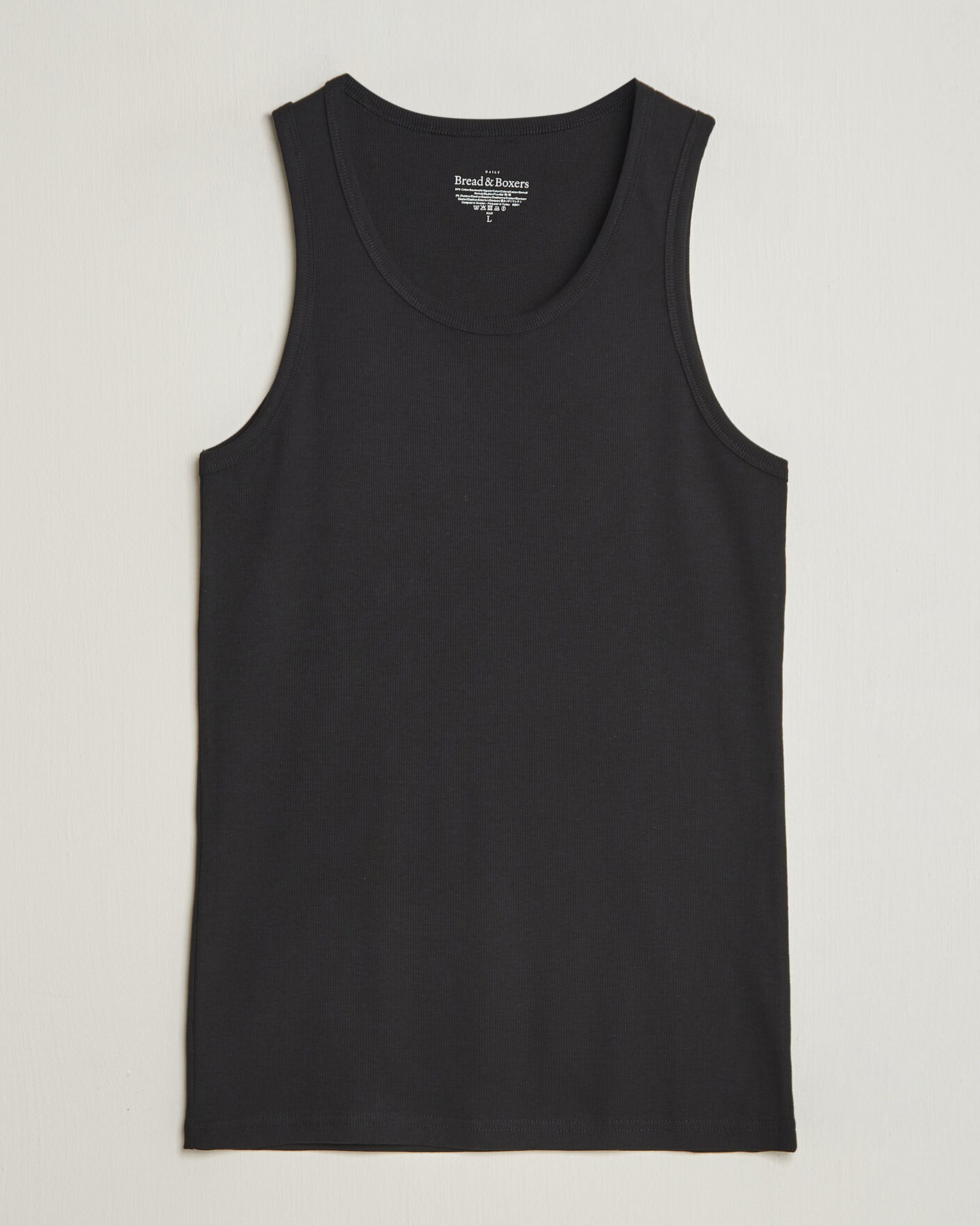 Hombres | Camisetas | Bread & Boxers | 2-Pack Ribbed Tank Black