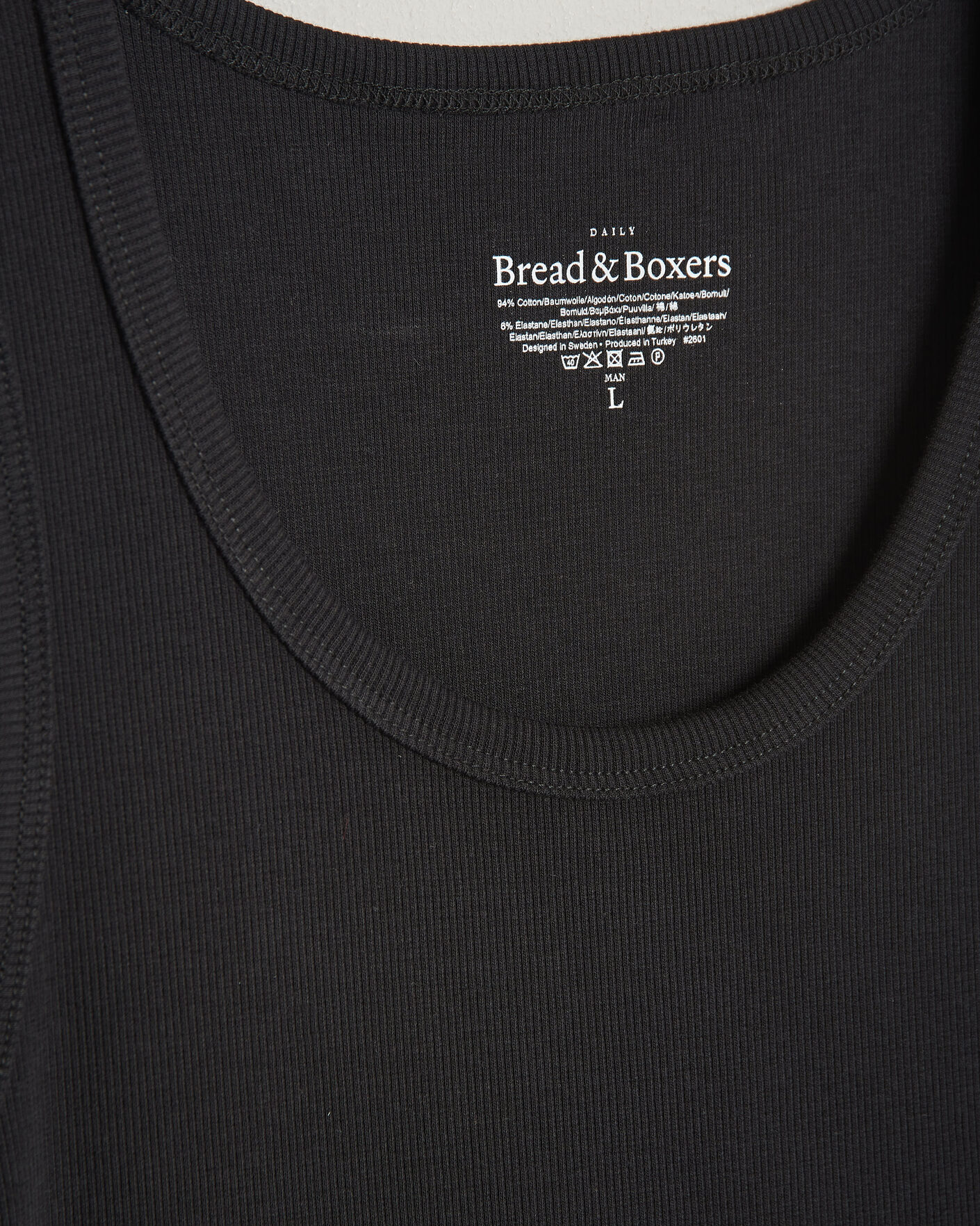 Hombres | Camisetas | Bread & Boxers | 2-Pack Ribbed Tank Black
