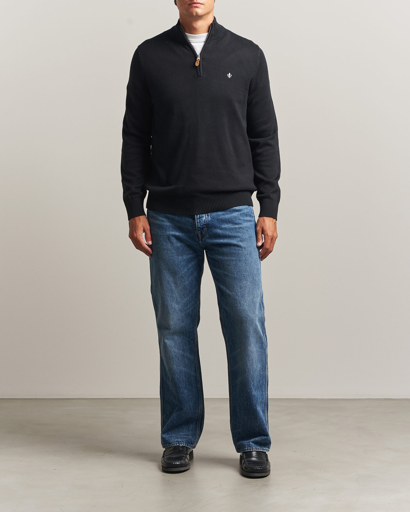 Hombres | Jerséis y prendas de punto | Morris | Darmon Half Zip Black
