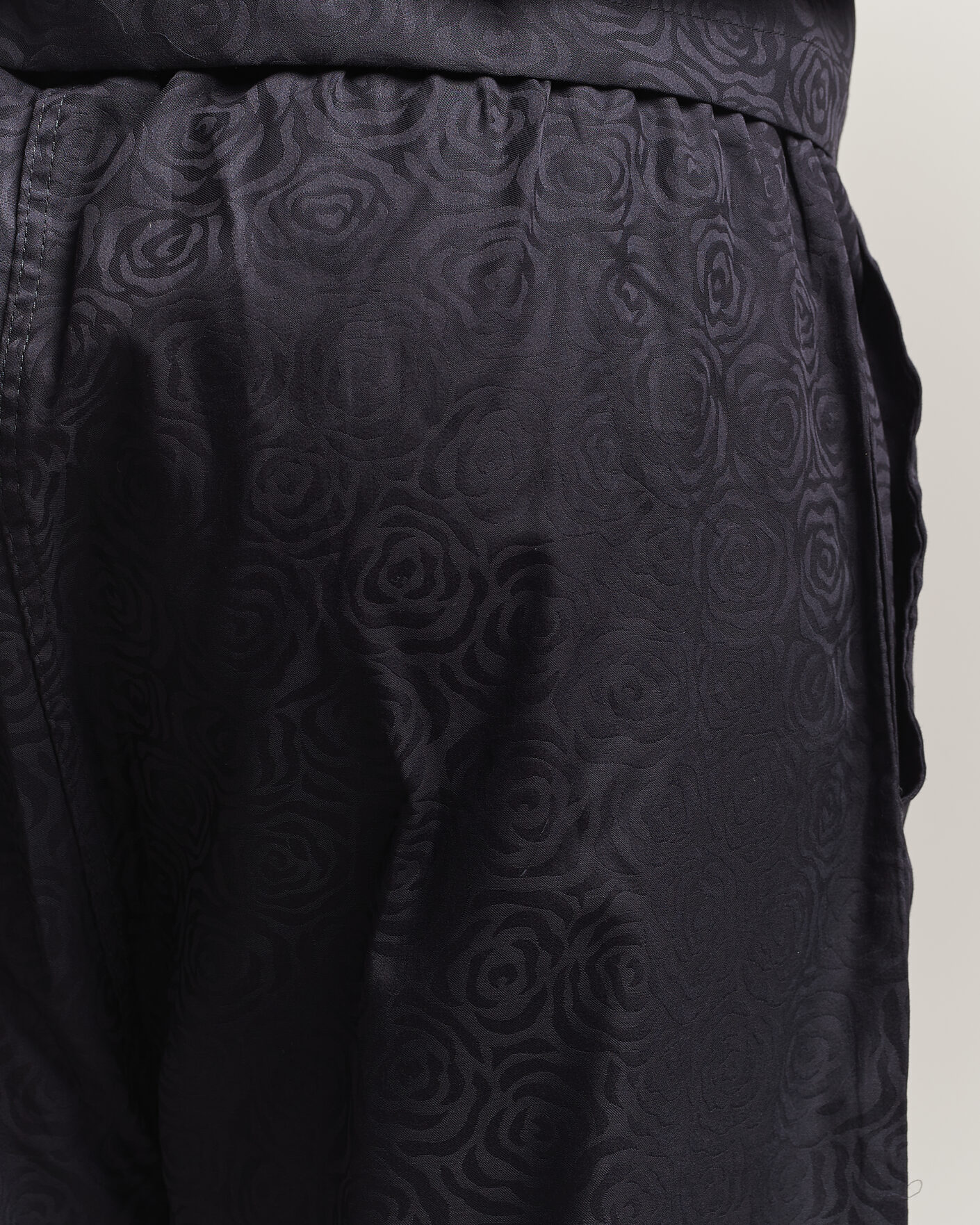 Hombres | Pijamas y batas | Derek Rose | Piped Jacquard Cotton Pyjama Set Black
