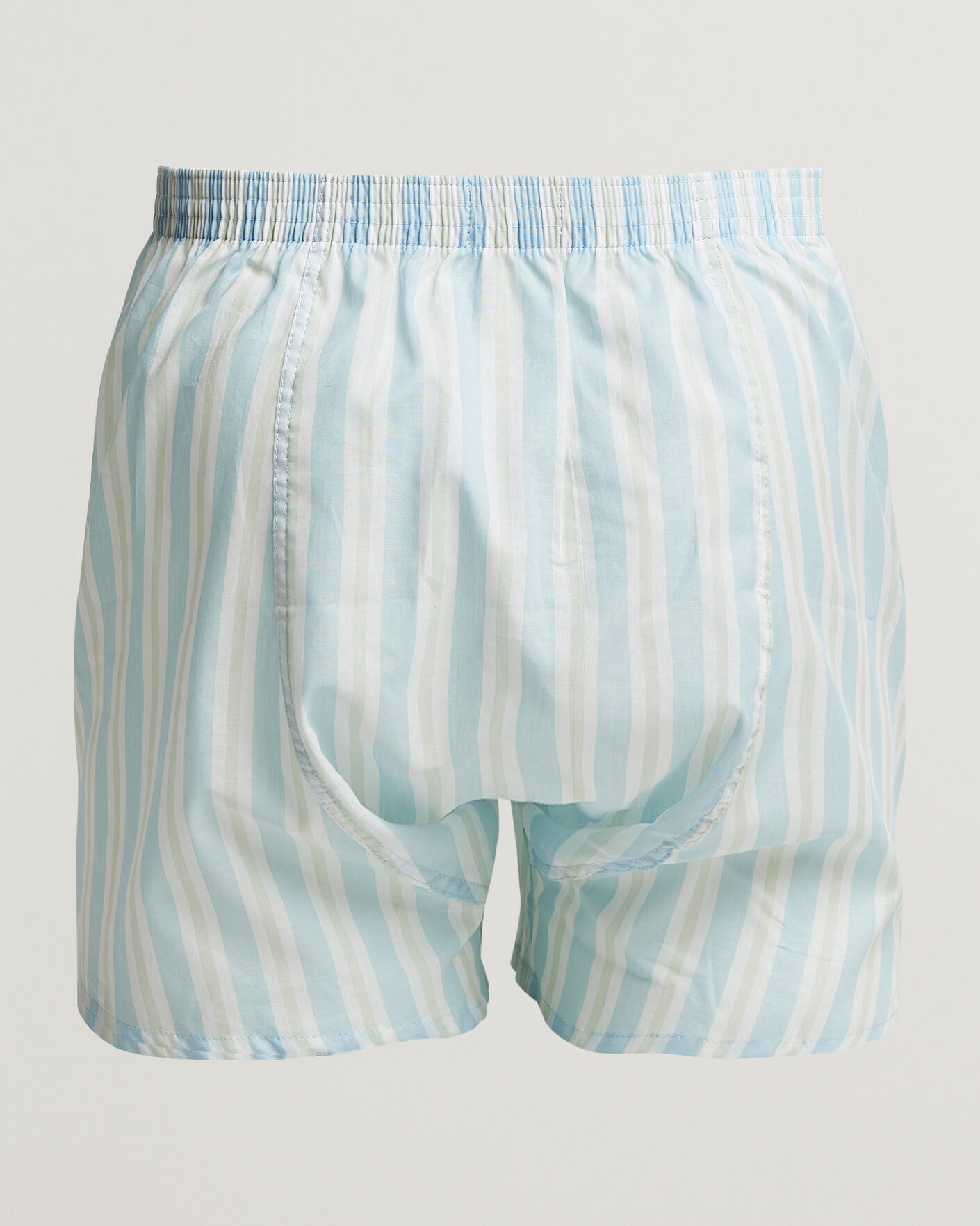Hombres | Ropa interior y calcetines | Derek Rose | Classic Fit Striped Woven Cotton Boxer Shorts Blue/White