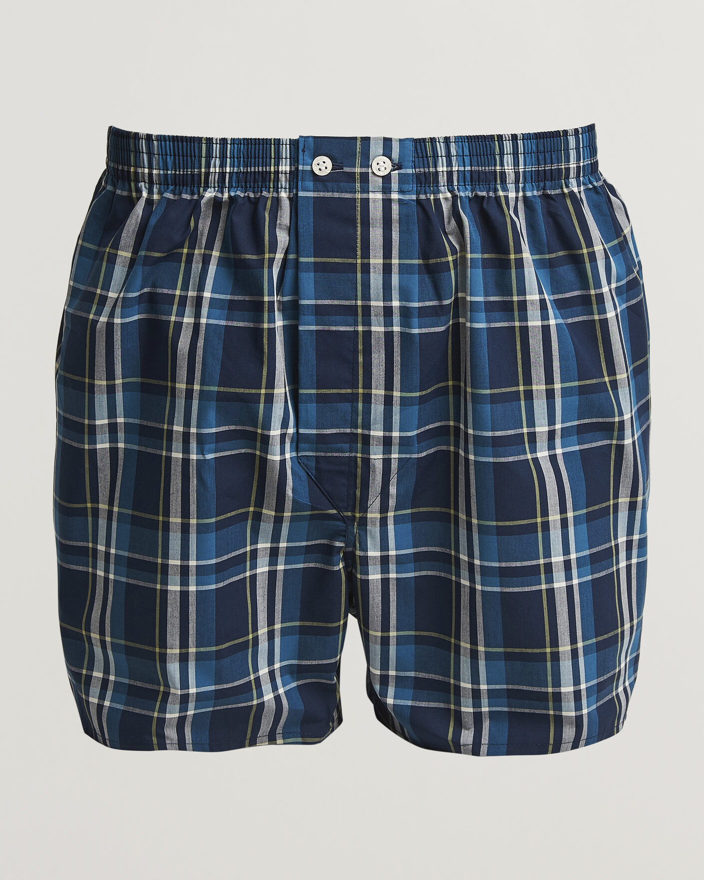 Hombres | Ropa interior y calcetines | Derek Rose | Classic Fit Woven Cotton Boxer Shorts Navy