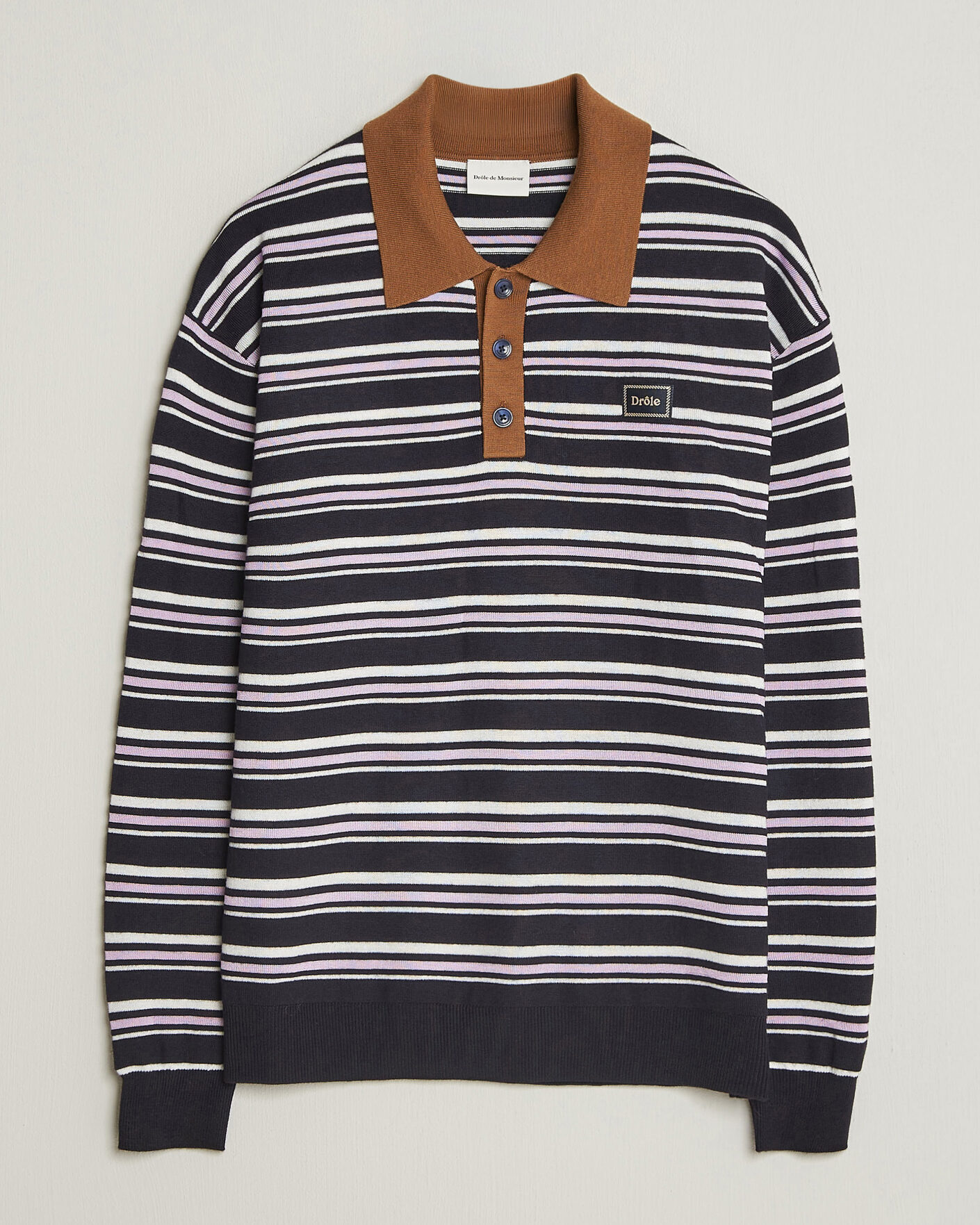 Hombres | Jerséis y prendas de punto | Drôle de Monsieur | Striped Knitted Rugger Navy Multi