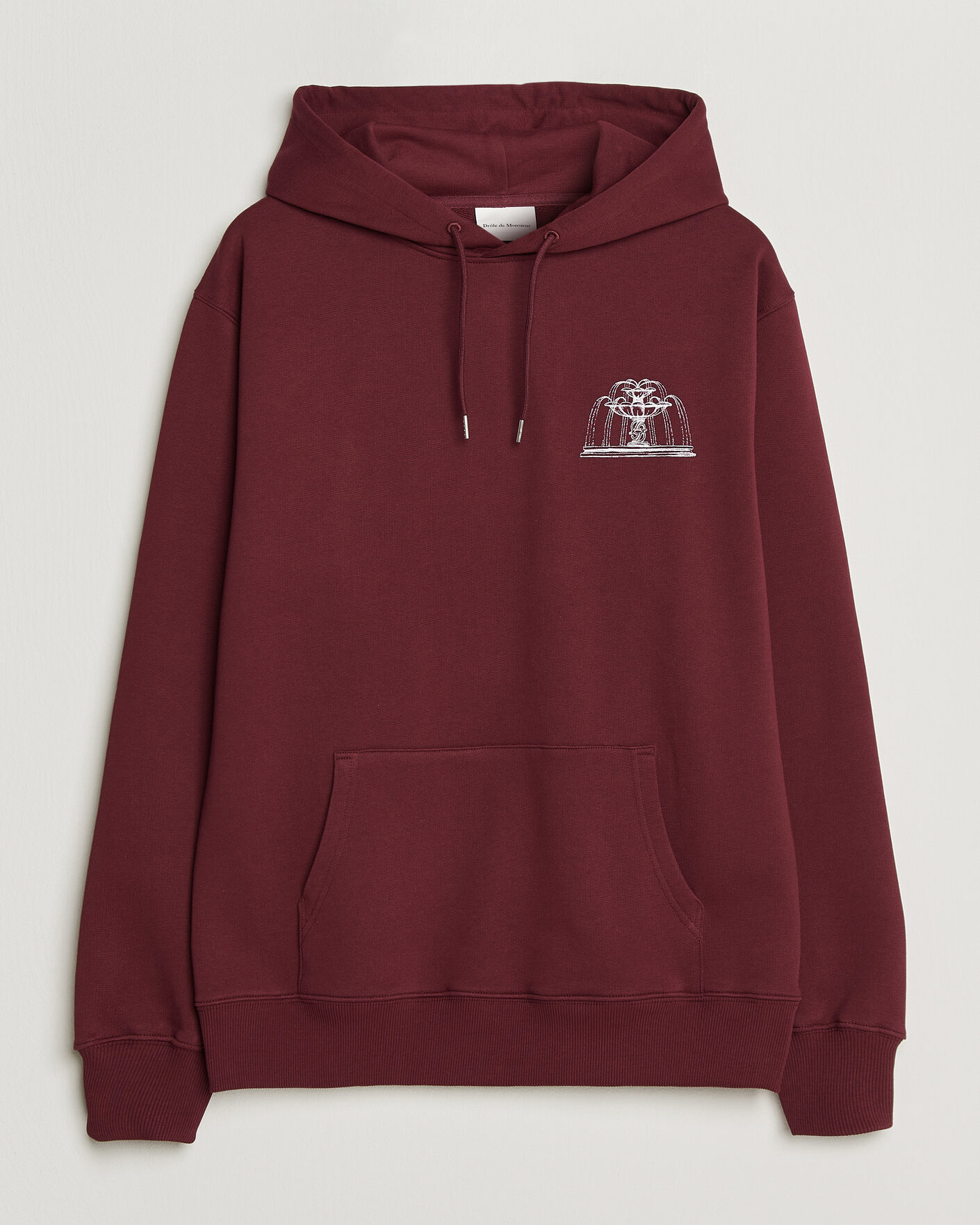 Hombres | Jerséis y prendas de punto | Drôle de Monsieur | Fountain Printed Hoodie Burgundy
