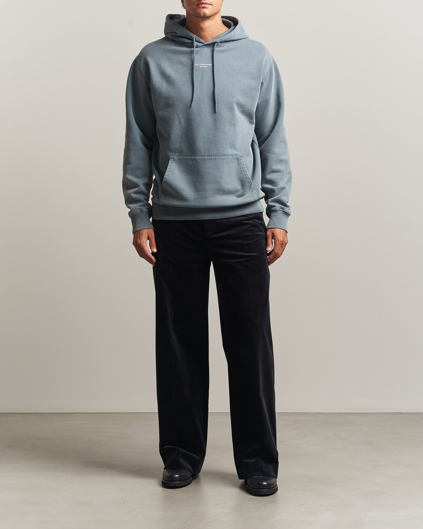 Hombres | Jerséis y prendas de punto | Drôle de Monsieur | Classic Slogan Hoodie Dark Grey