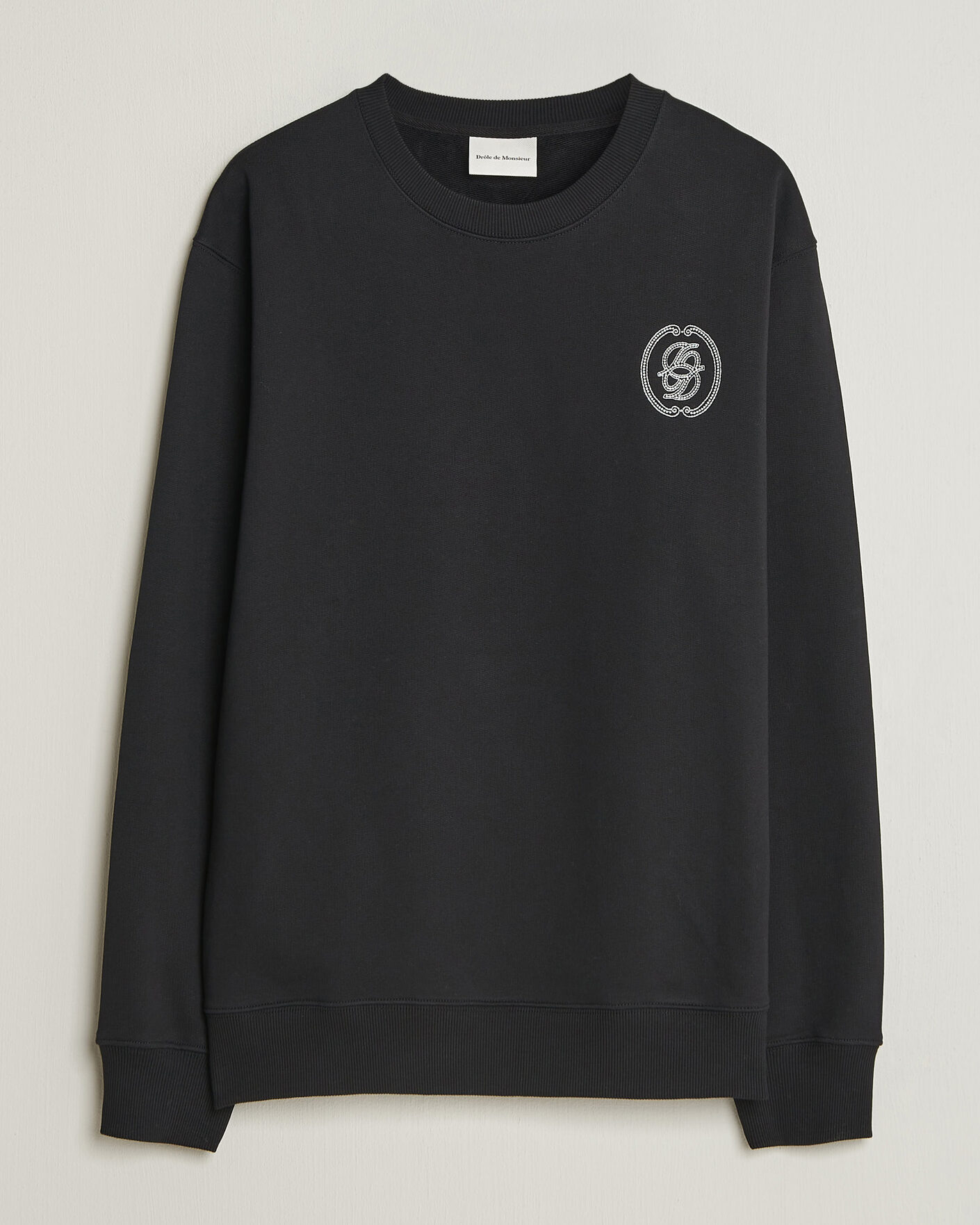 Hombres | Jerséis y prendas de punto | Drôle de Monsieur | Mirror D Embroidered Sweatshirt Black