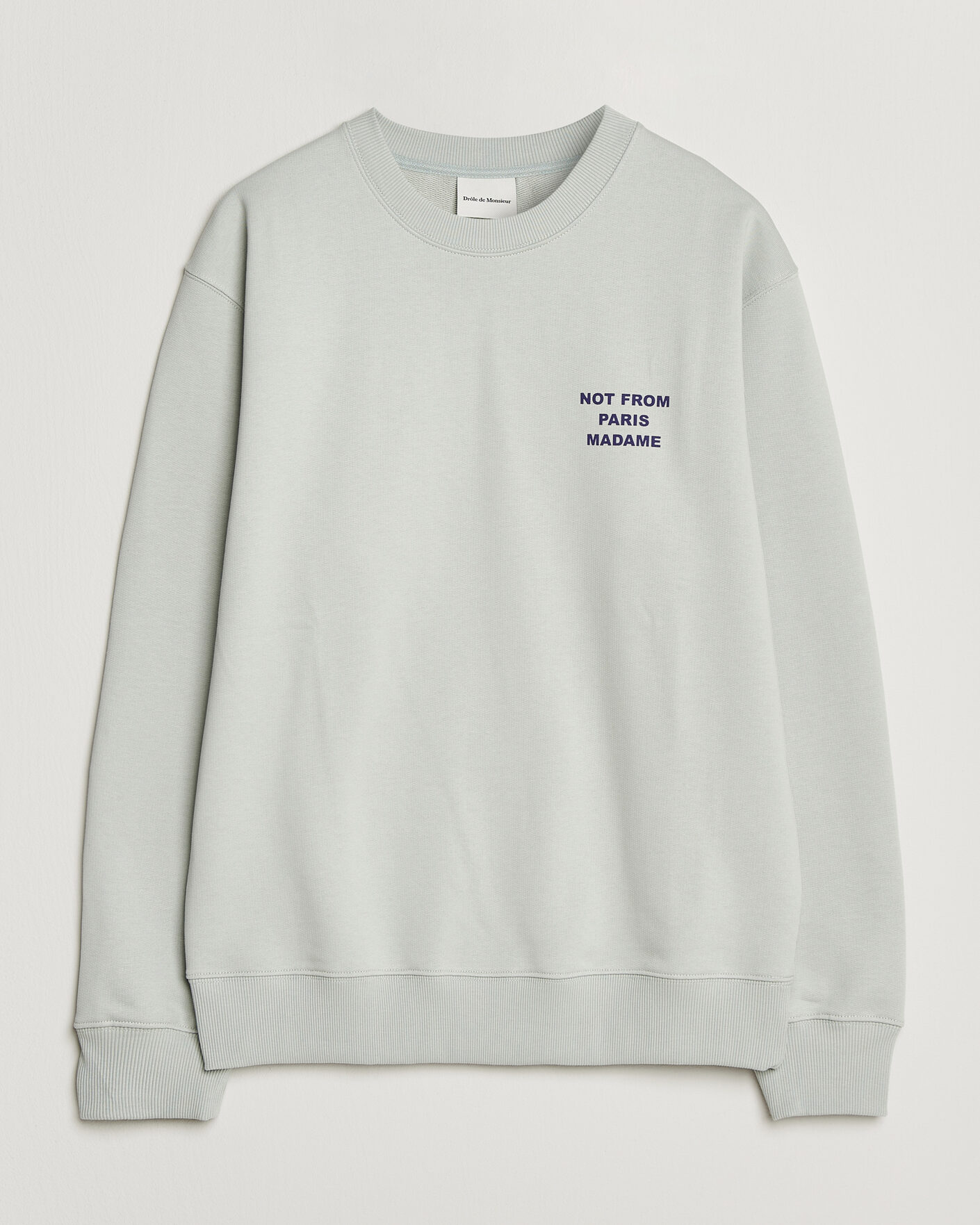 Hombres | Jerséis y prendas de punto | Drôle de Monsieur | Bold Slogan Sweatshirt Grey