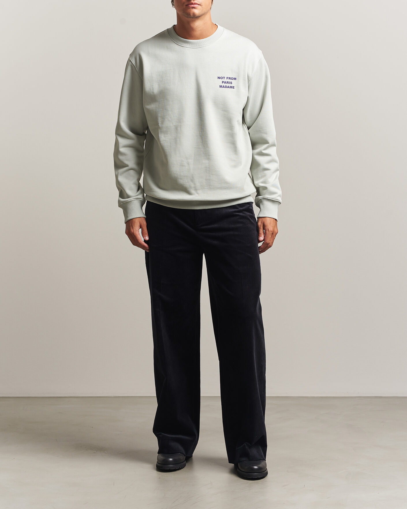 Hombres | Jerséis y prendas de punto | Drôle de Monsieur | Bold Slogan Sweatshirt Grey