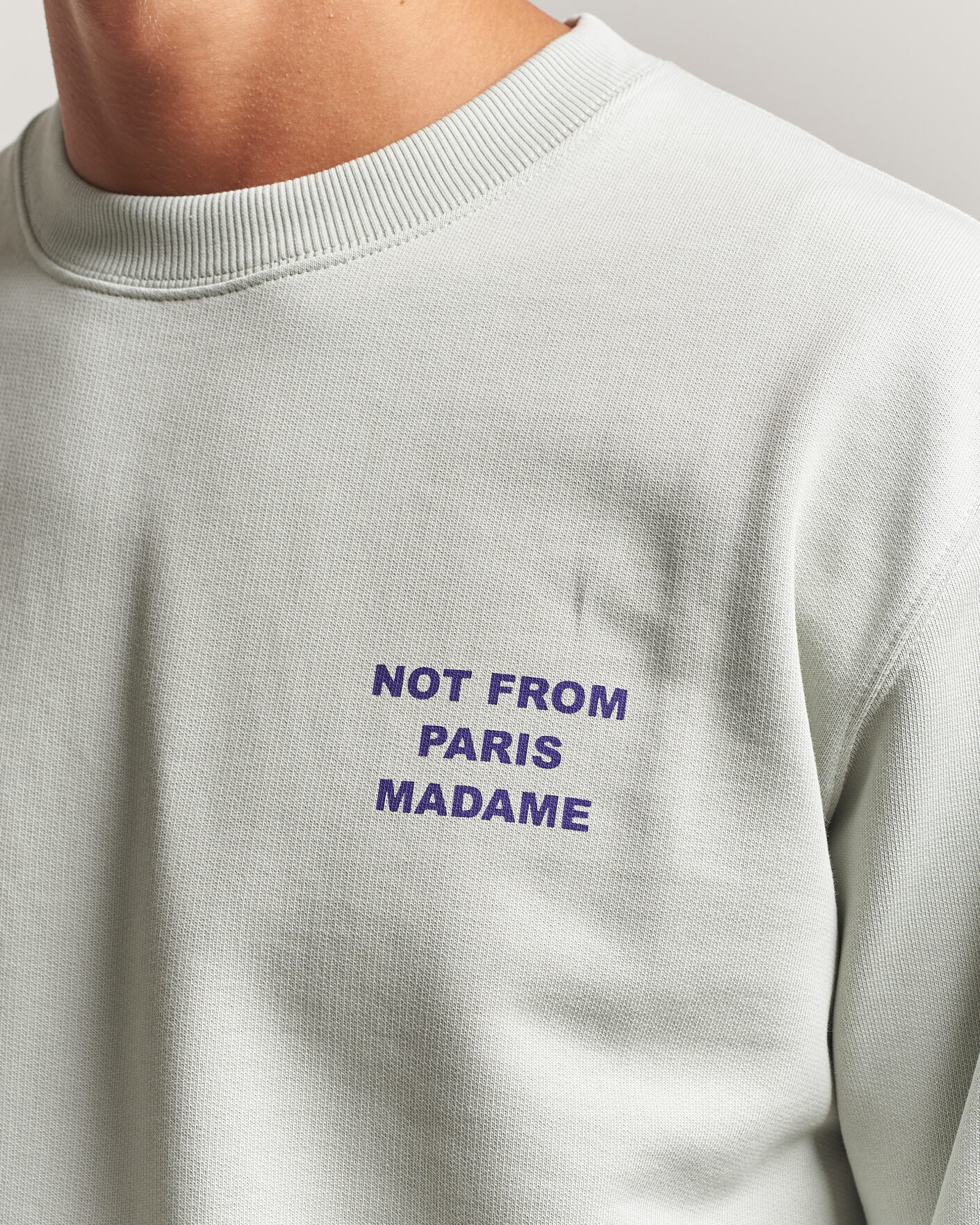 Hombres | Jerséis y prendas de punto | Drôle de Monsieur | Bold Slogan Sweatshirt Grey