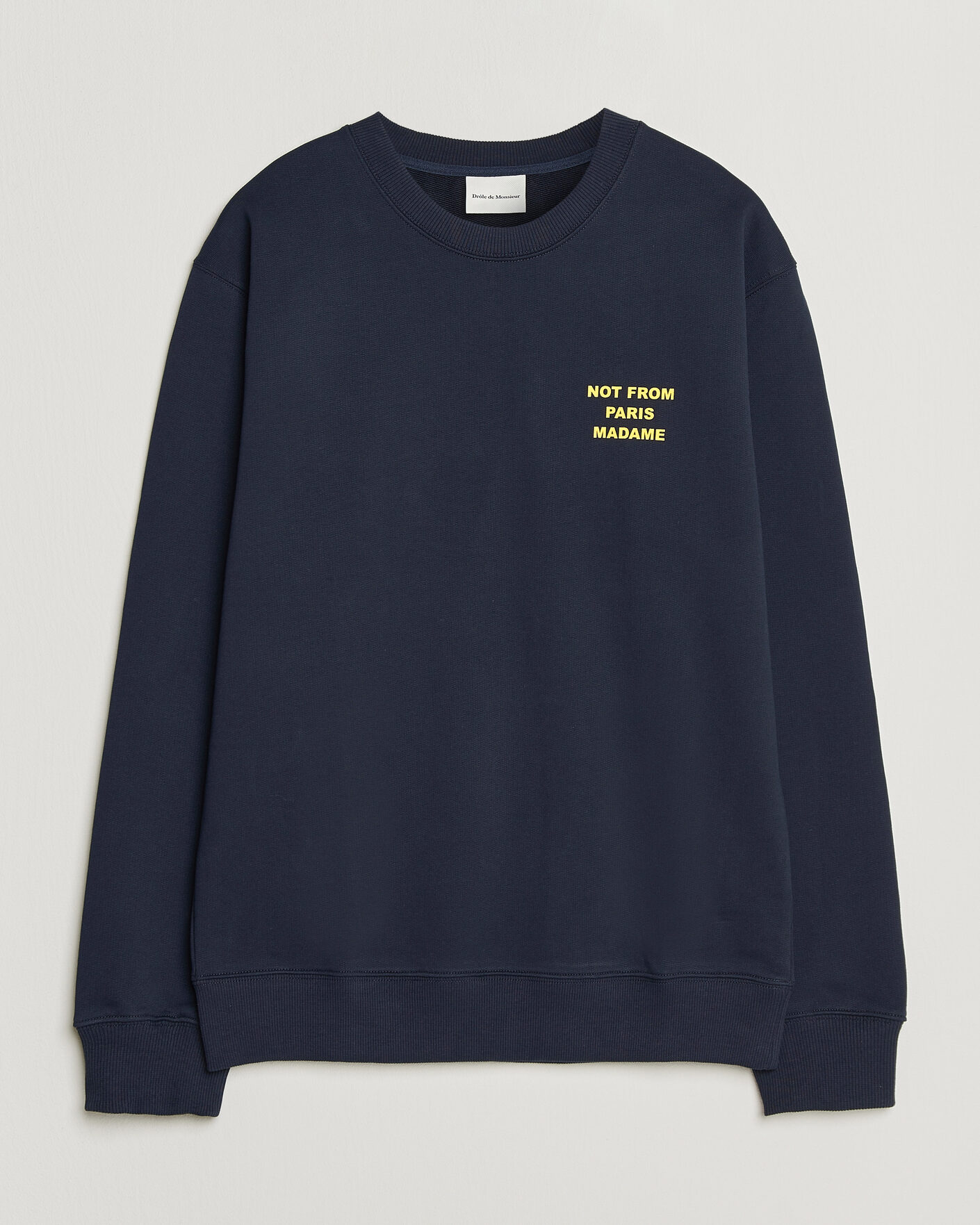 Hombres | Jerséis y prendas de punto | Drôle de Monsieur | Bold Slogan Sweatshirt Navy