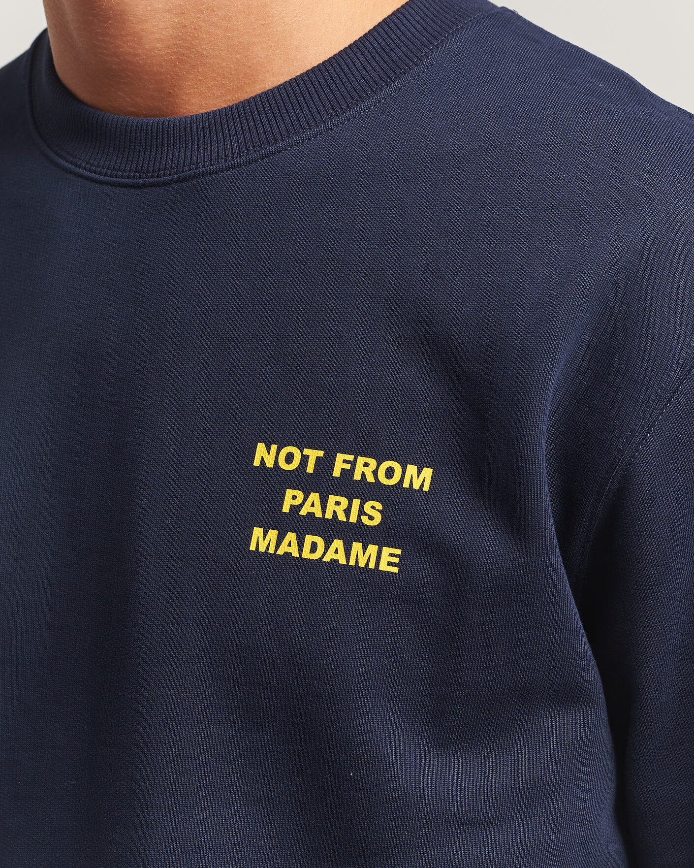 Hombres | Jerséis y prendas de punto | Drôle de Monsieur | Bold Slogan Sweatshirt Navy