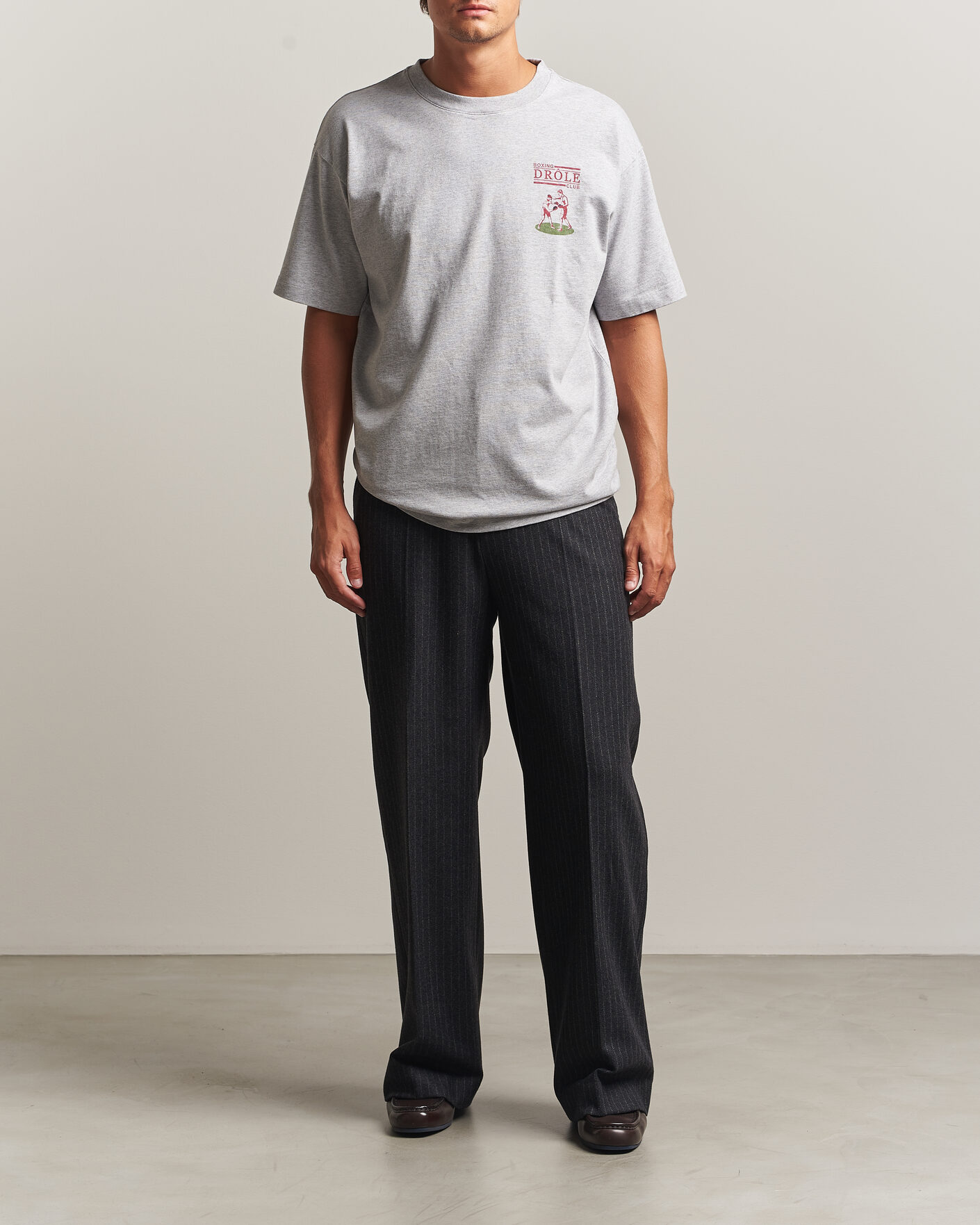 Hombres | Camisetas | Drôle de Monsieur | Boxers T-Shirt Grey Melange