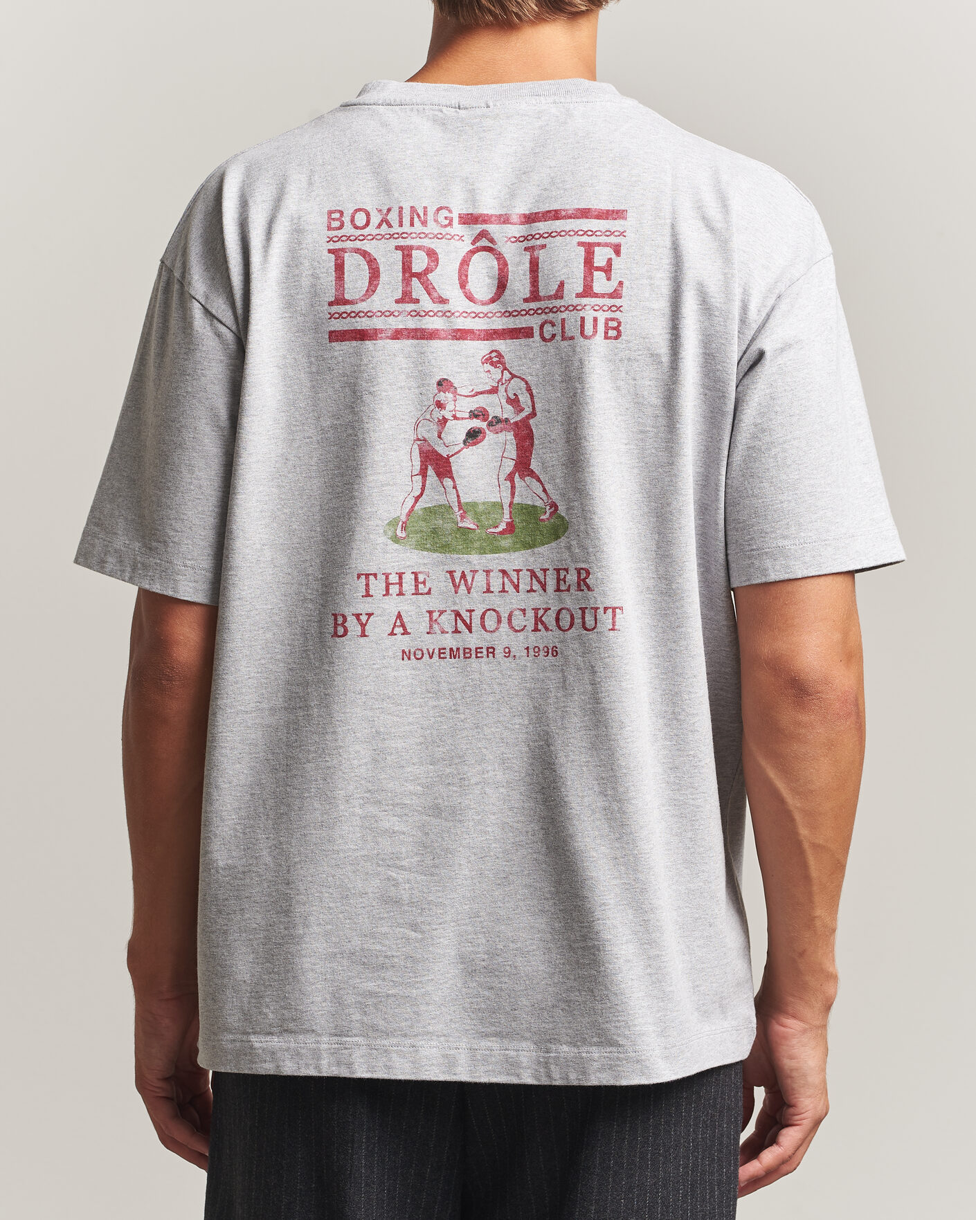 Hombres | Camisetas | Drôle de Monsieur | Boxers T-Shirt Grey Melange