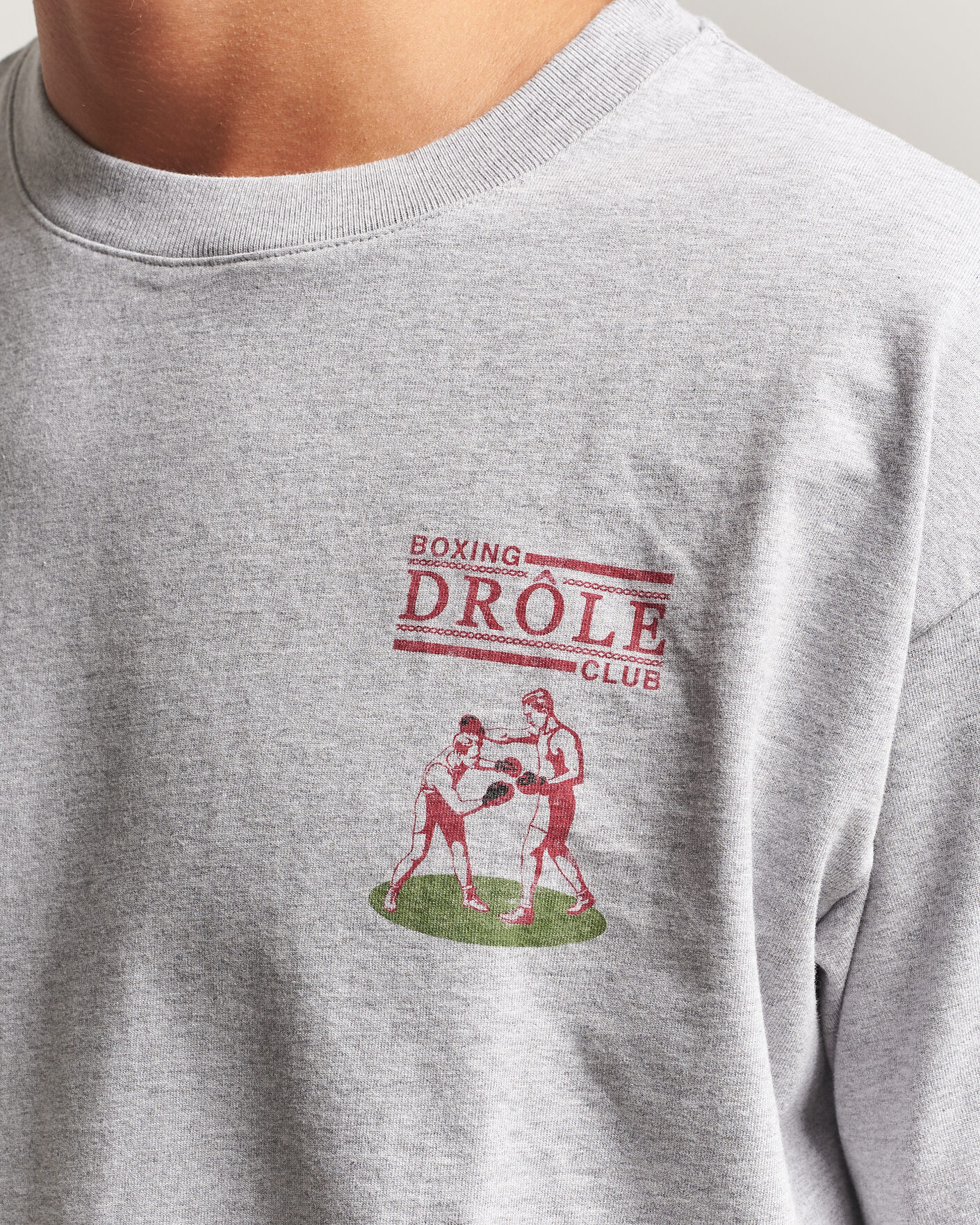Hombres | Camisetas | Drôle de Monsieur | Boxers T-Shirt Grey Melange