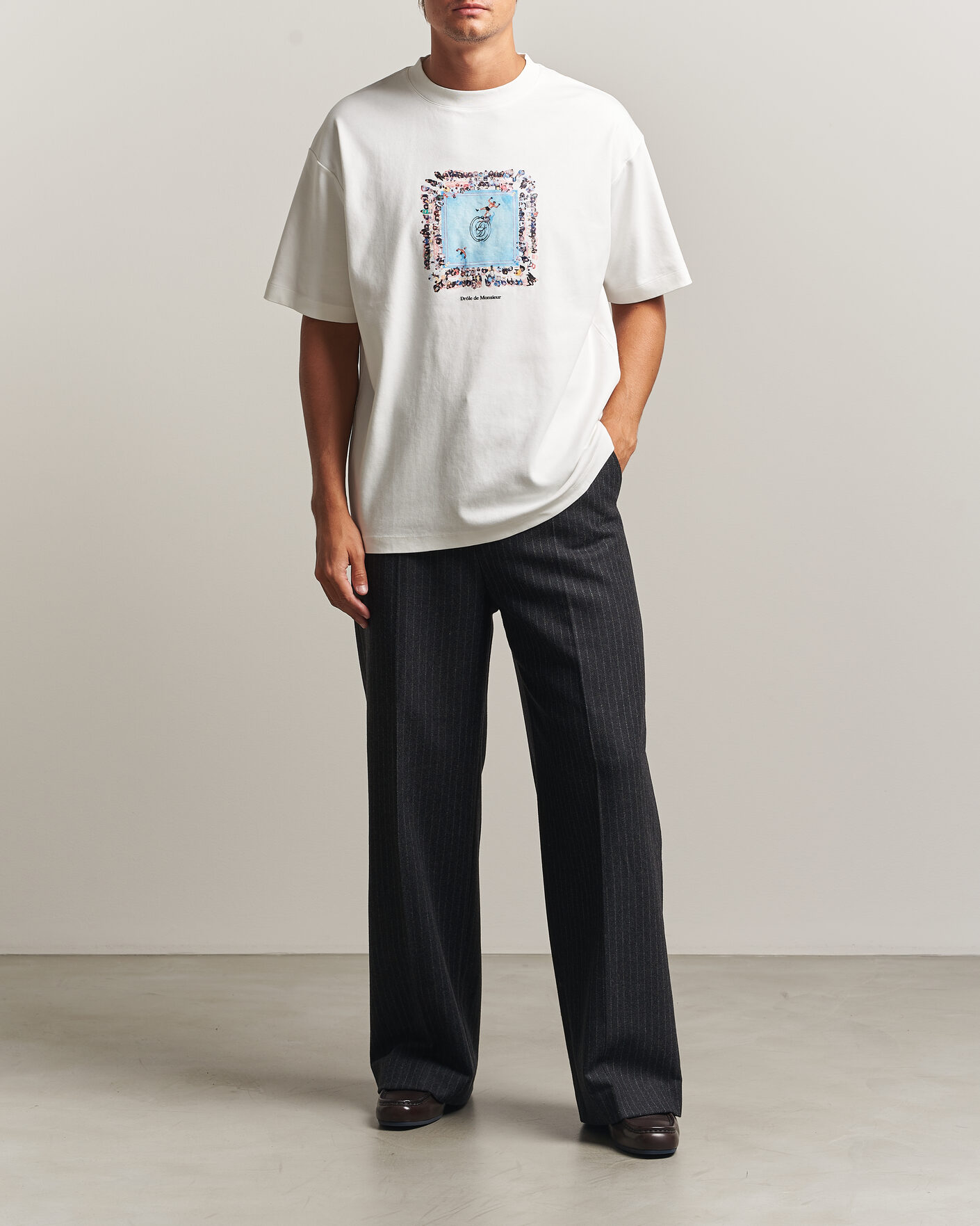 Hombres | Camisetas | Drôle de Monsieur | Boxers Ring T-Shirt Off White
