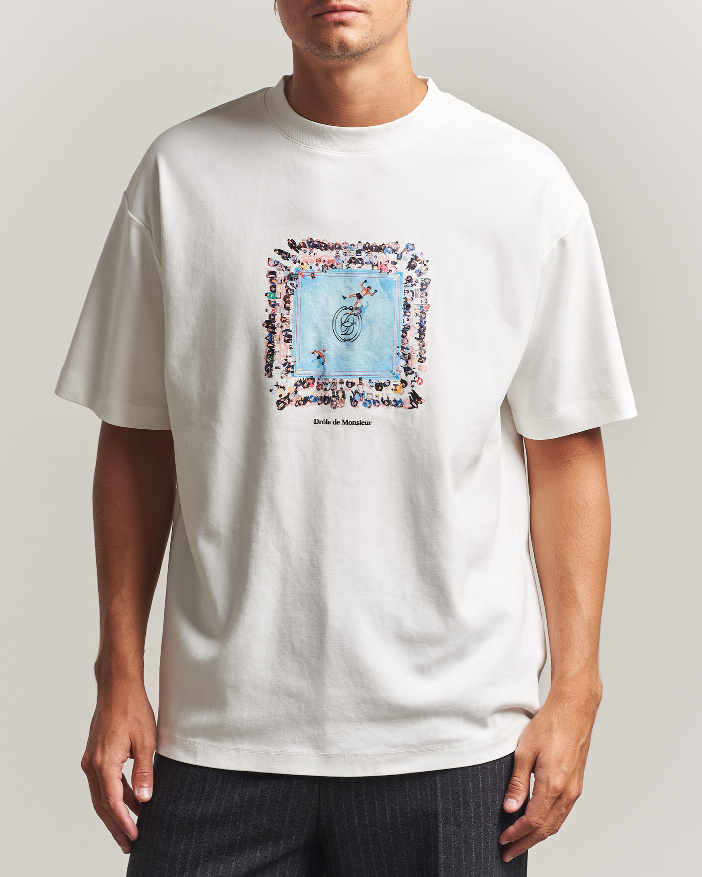 Hombres | Camisetas | Drôle de Monsieur | Boxers Ring T-Shirt Off White