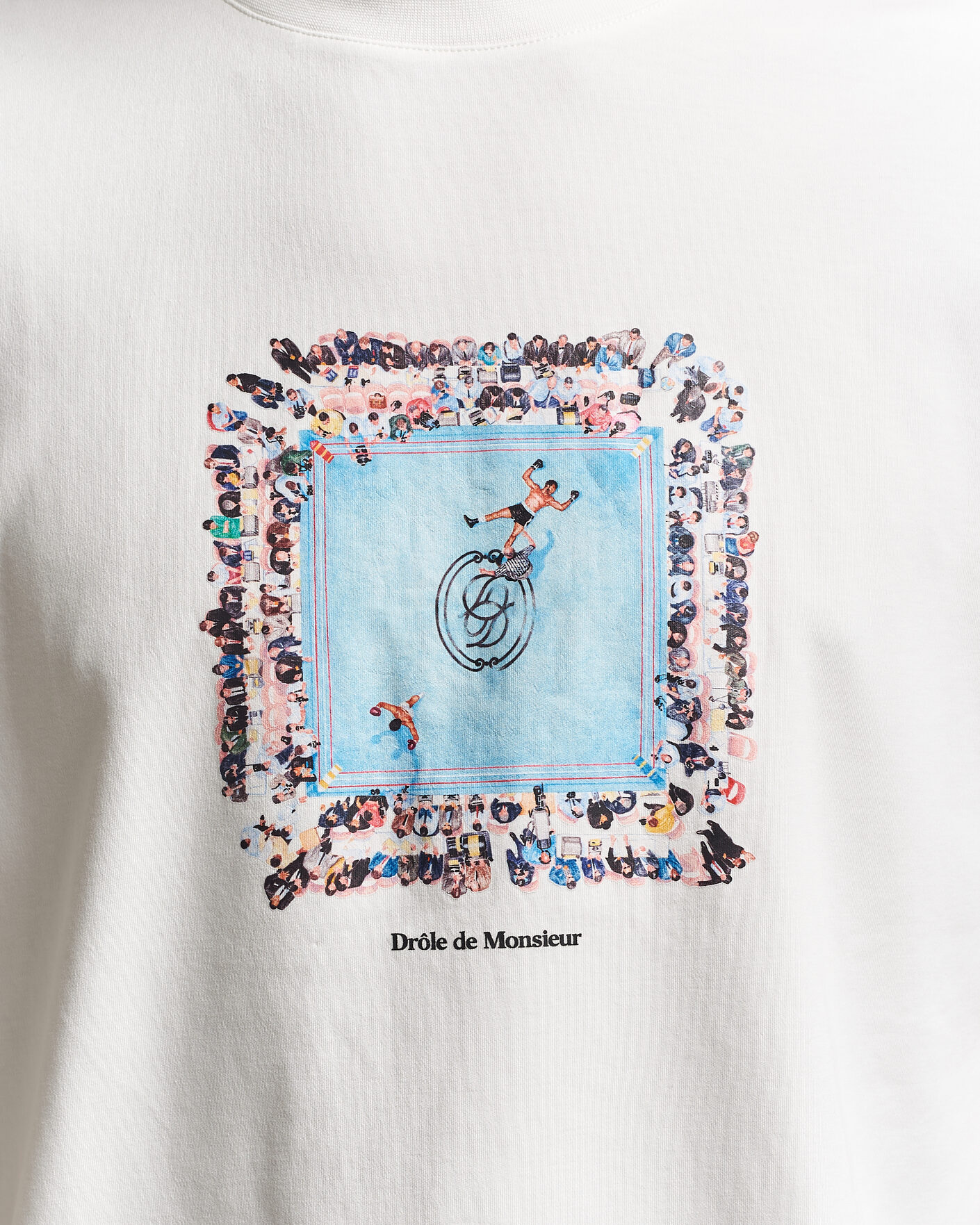 Hombres | Camisetas | Drôle de Monsieur | Boxers Ring T-Shirt Off White