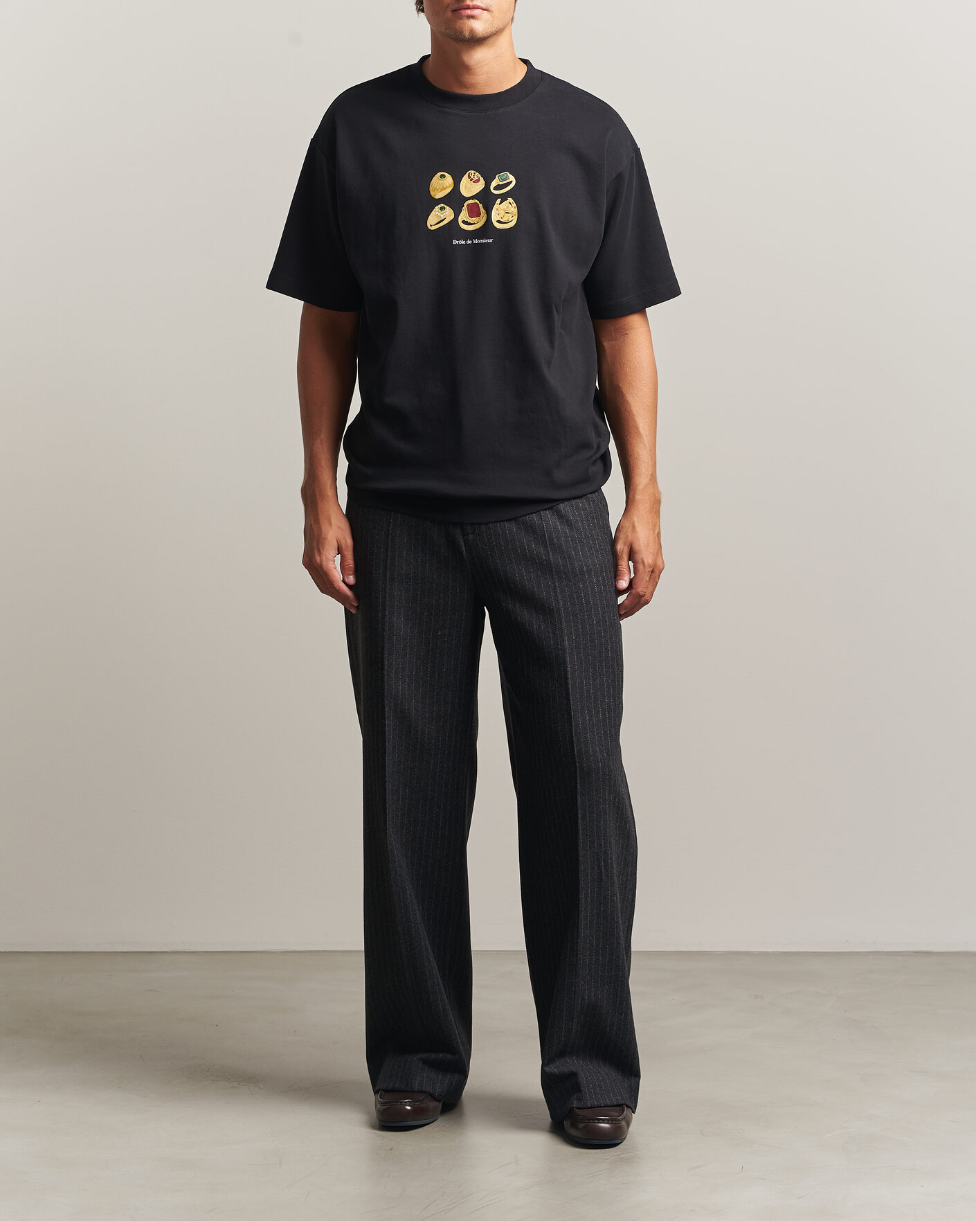Hombres | Camisetas | Drôle de Monsieur | Rings T-Shirt Black