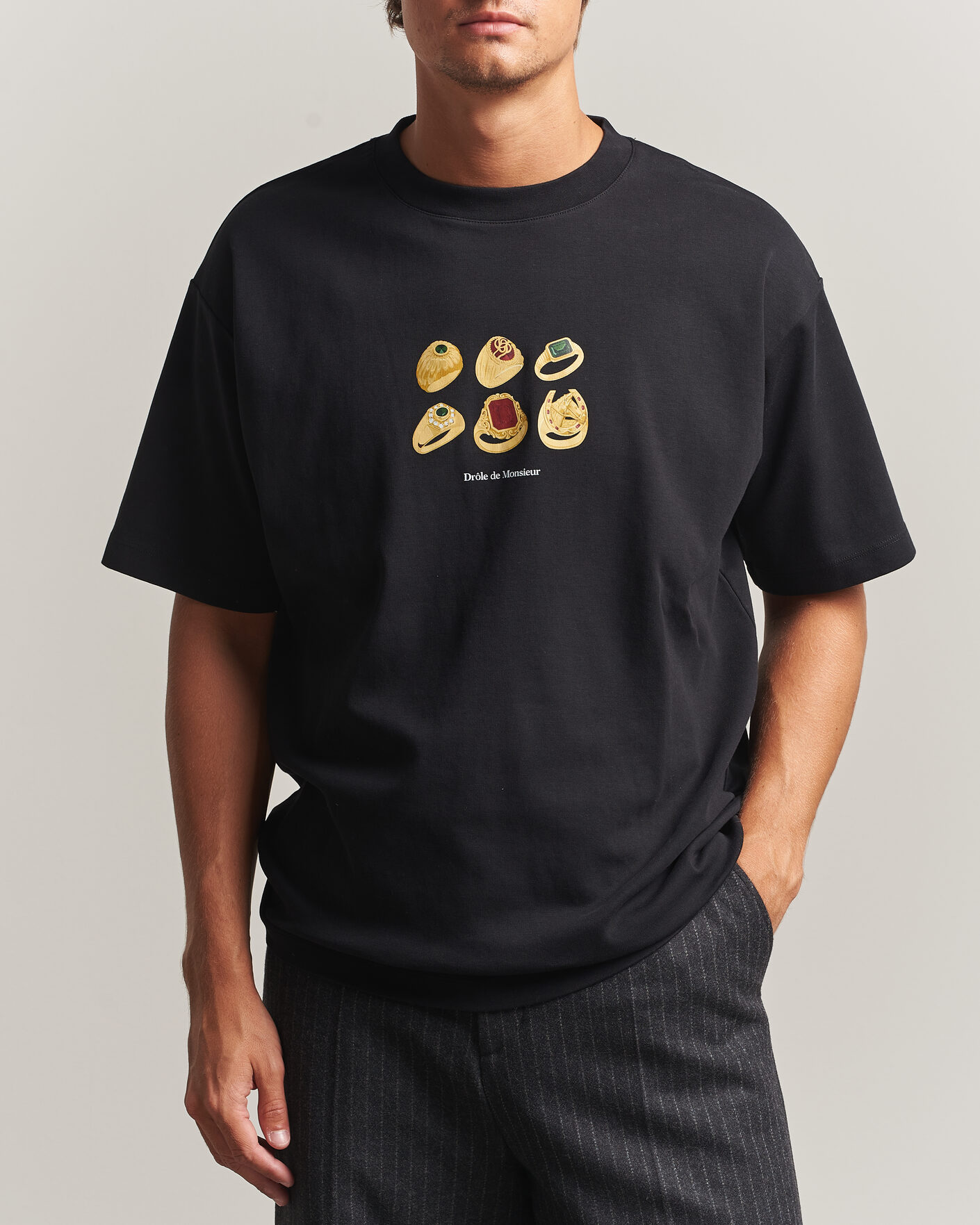 Hombres | Camisetas | Drôle de Monsieur | Rings T-Shirt Black