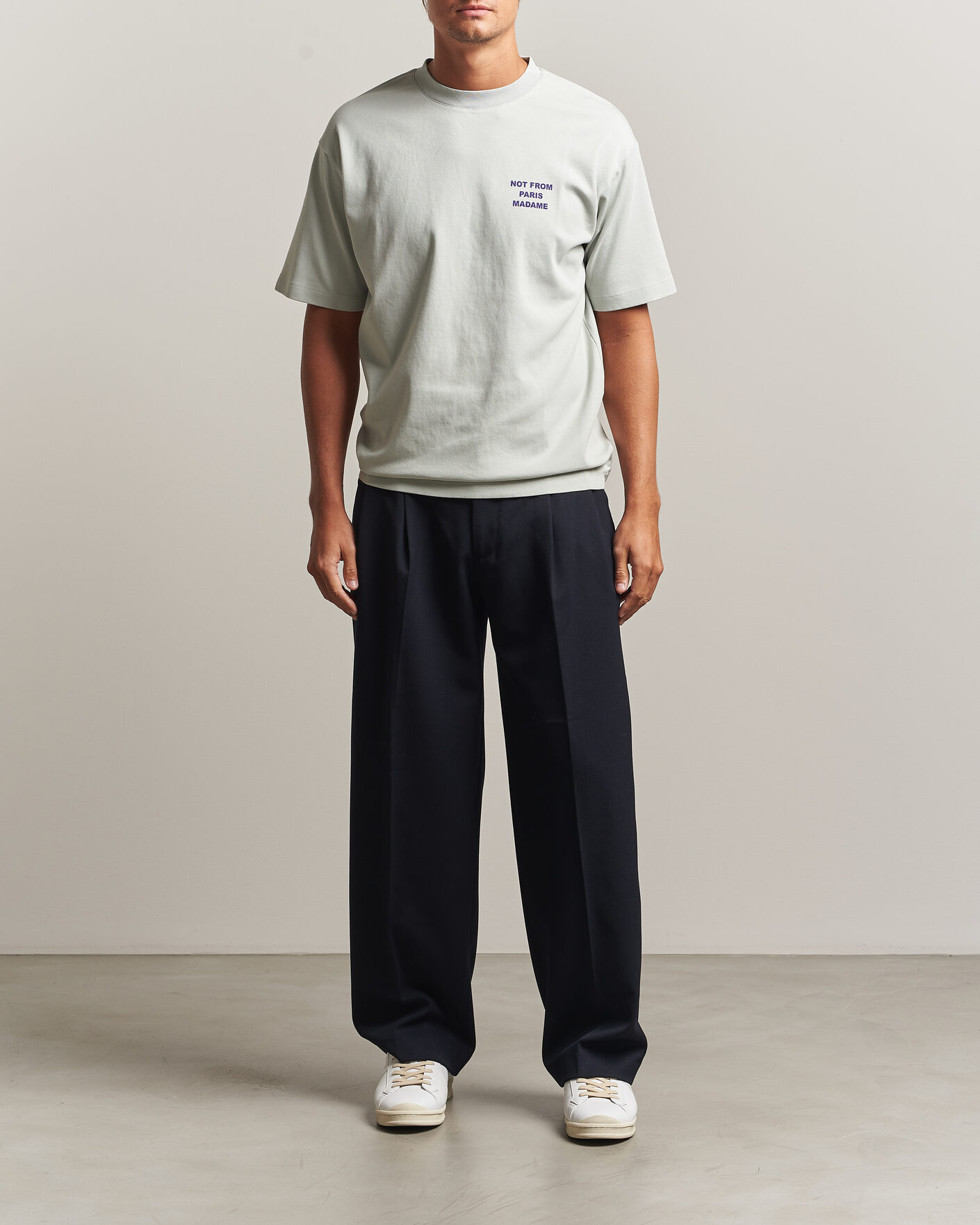 Hombres | Camisetas | Drôle de Monsieur | Bold Slogan T-Shirt Grey