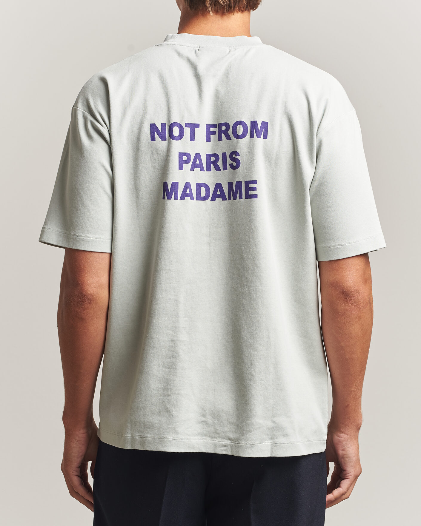 Hombres | Camisetas | Drôle de Monsieur | Bold Slogan T-Shirt Grey