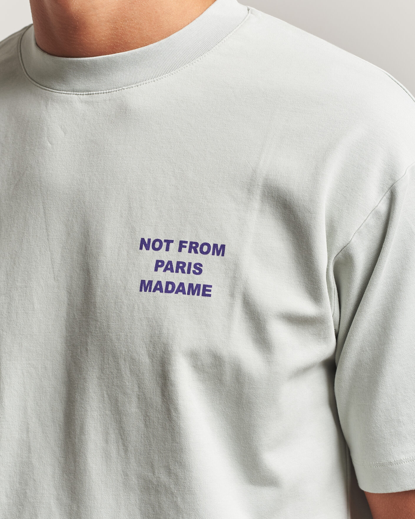 Hombres | Camisetas | Drôle de Monsieur | Bold Slogan T-Shirt Grey