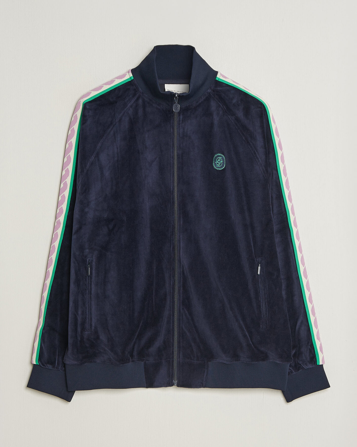 Hombres | Jerséis y prendas de punto | Drôle de Monsieur | Survêtement Velours Track Jacket Navy