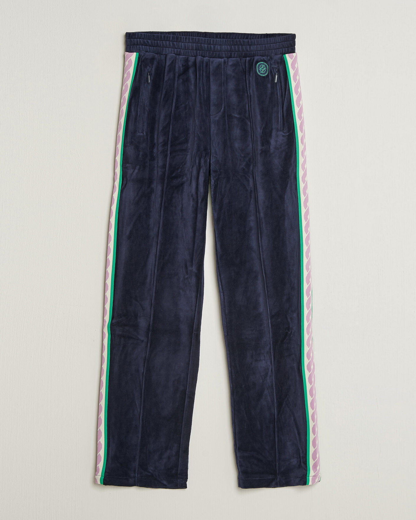 Hombres | Pantalones | Drôle de Monsieur | Survêtement Velours Track Pants Navy