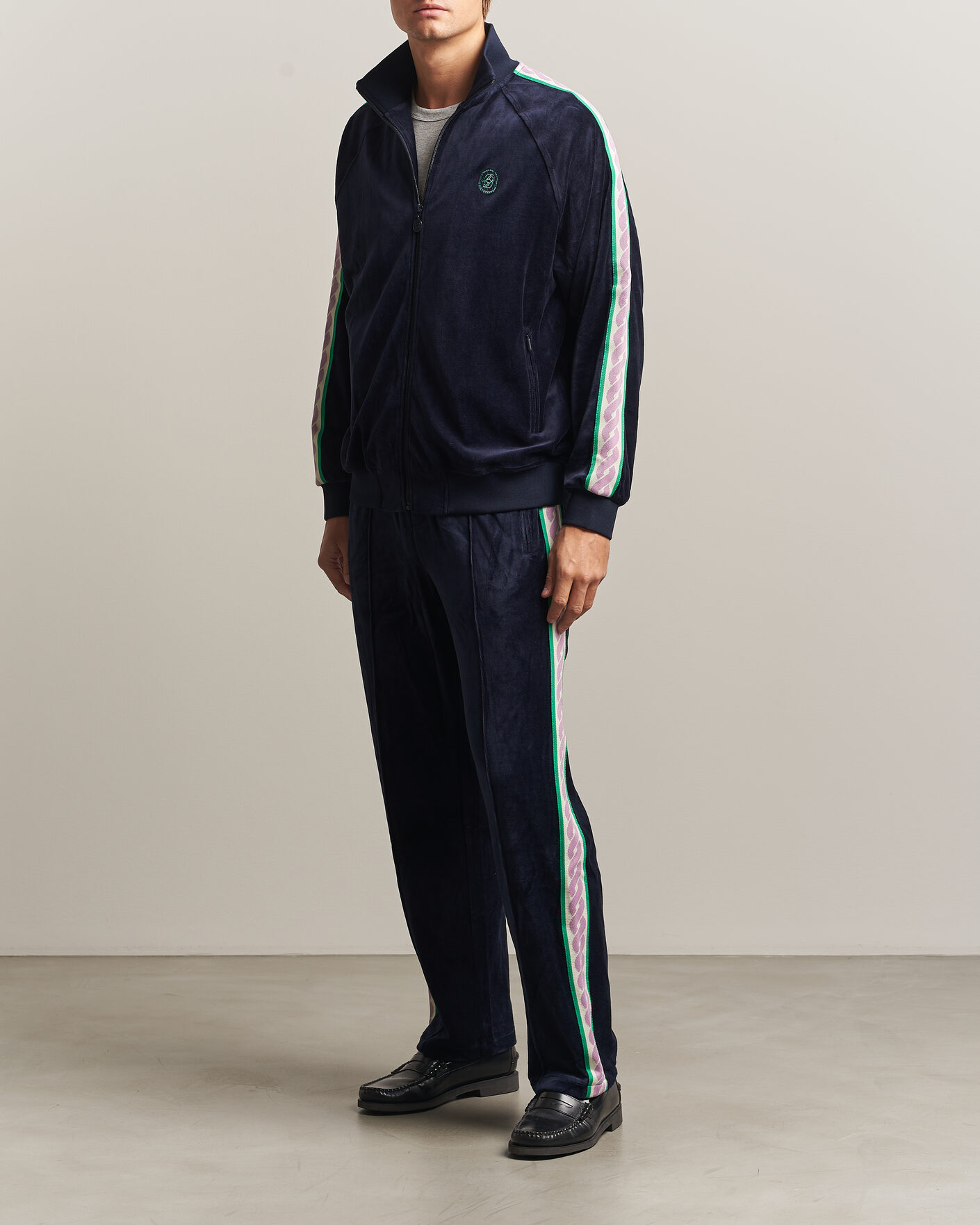 Hombres | Pantalones | Drôle de Monsieur | Survêtement Velours Track Pants Navy