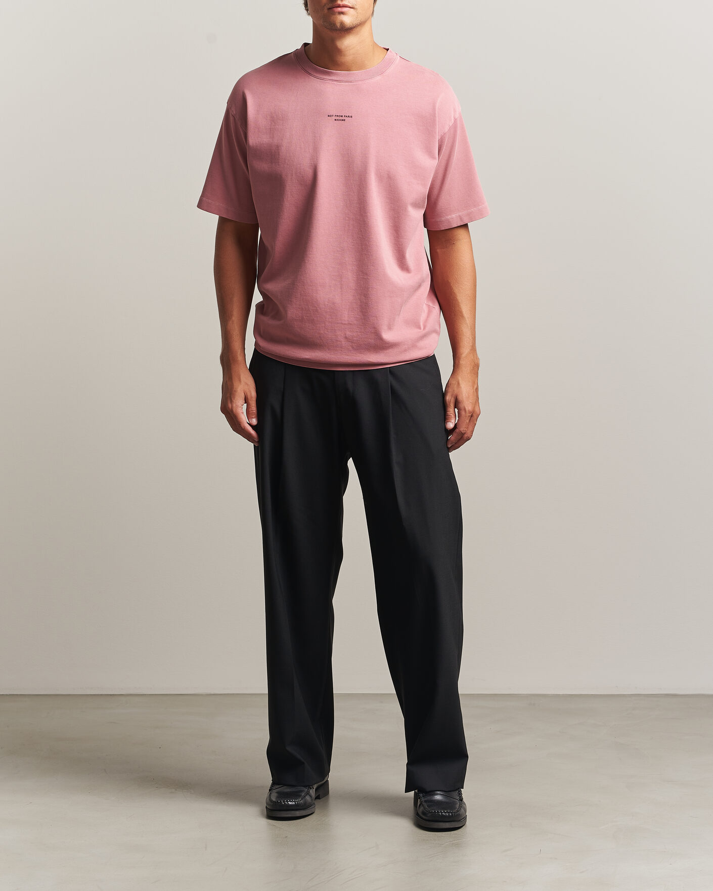 Hombres | Camisetas | Drôle de Monsieur | Classic Slogan T-Shirt Dark Pink