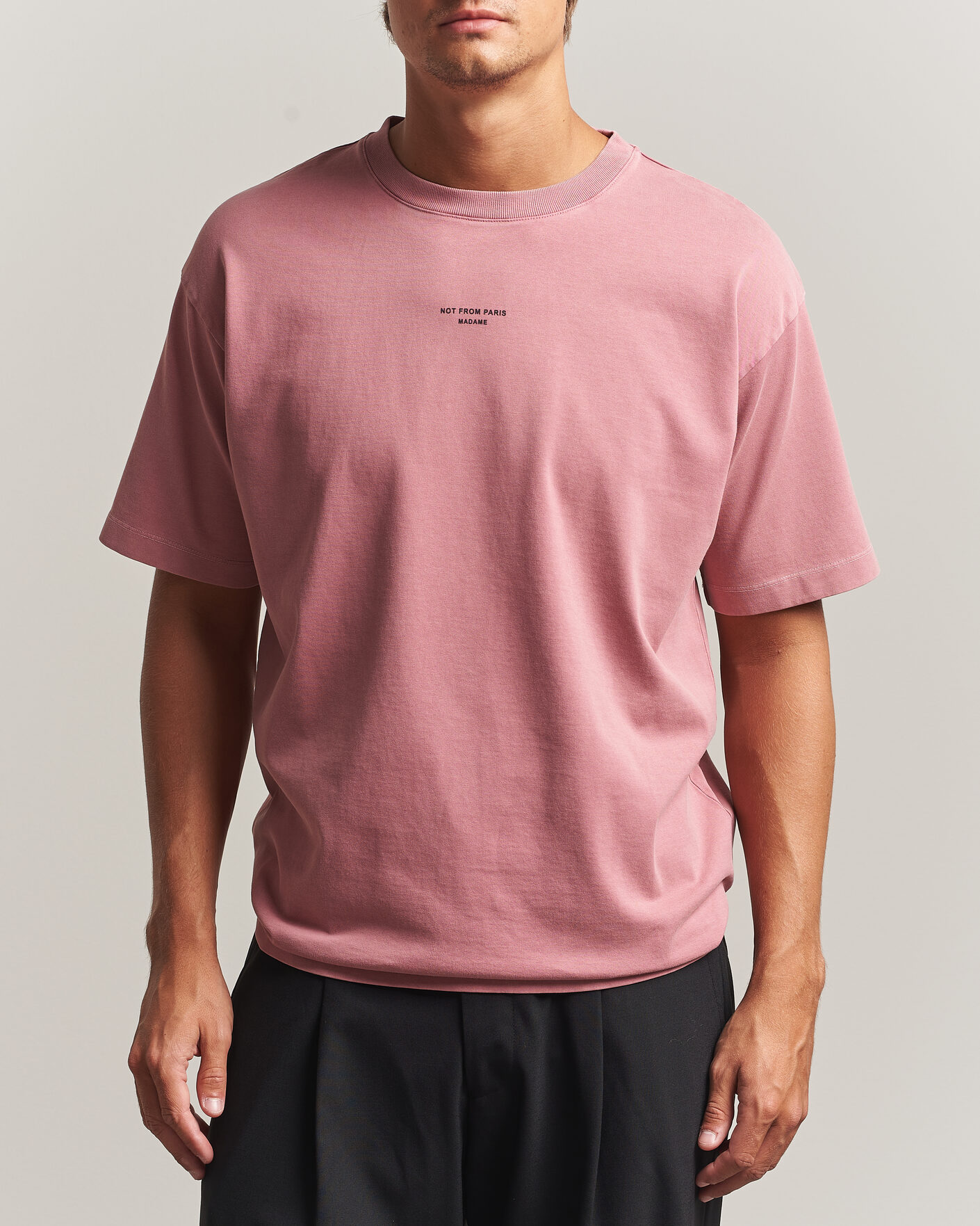 Hombres | Camisetas | Drôle de Monsieur | Classic Slogan T-Shirt Dark Pink