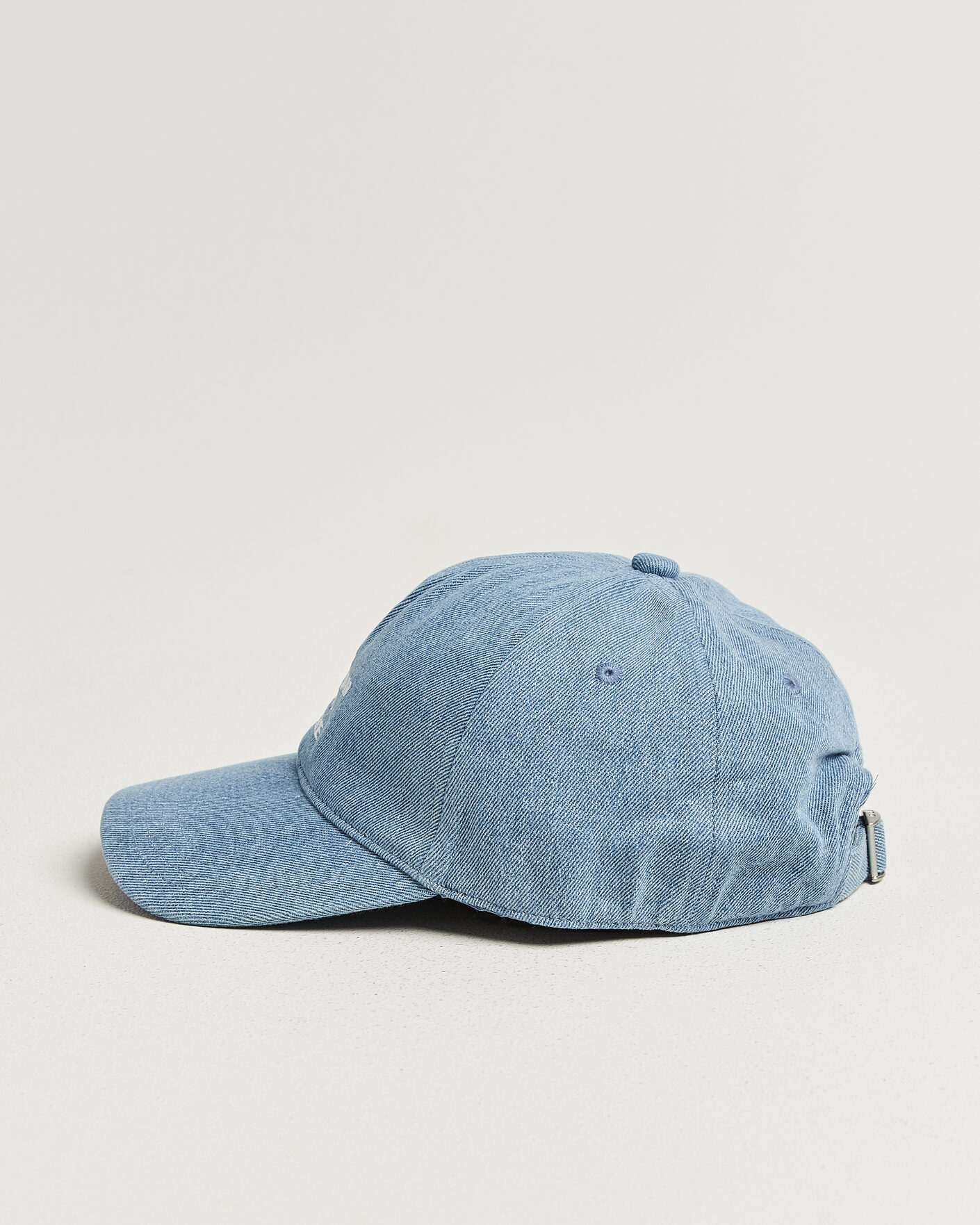 Hombres | Sombreros y gorras | Drôle de Monsieur | Slogan Denim Baseball Cap Blue