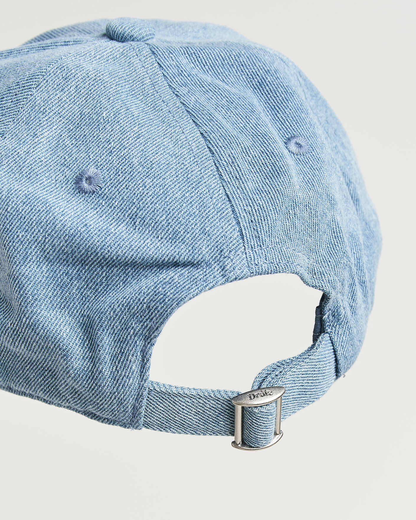 Hombres | Sombreros y gorras | Drôle de Monsieur | Slogan Denim Baseball Cap Blue