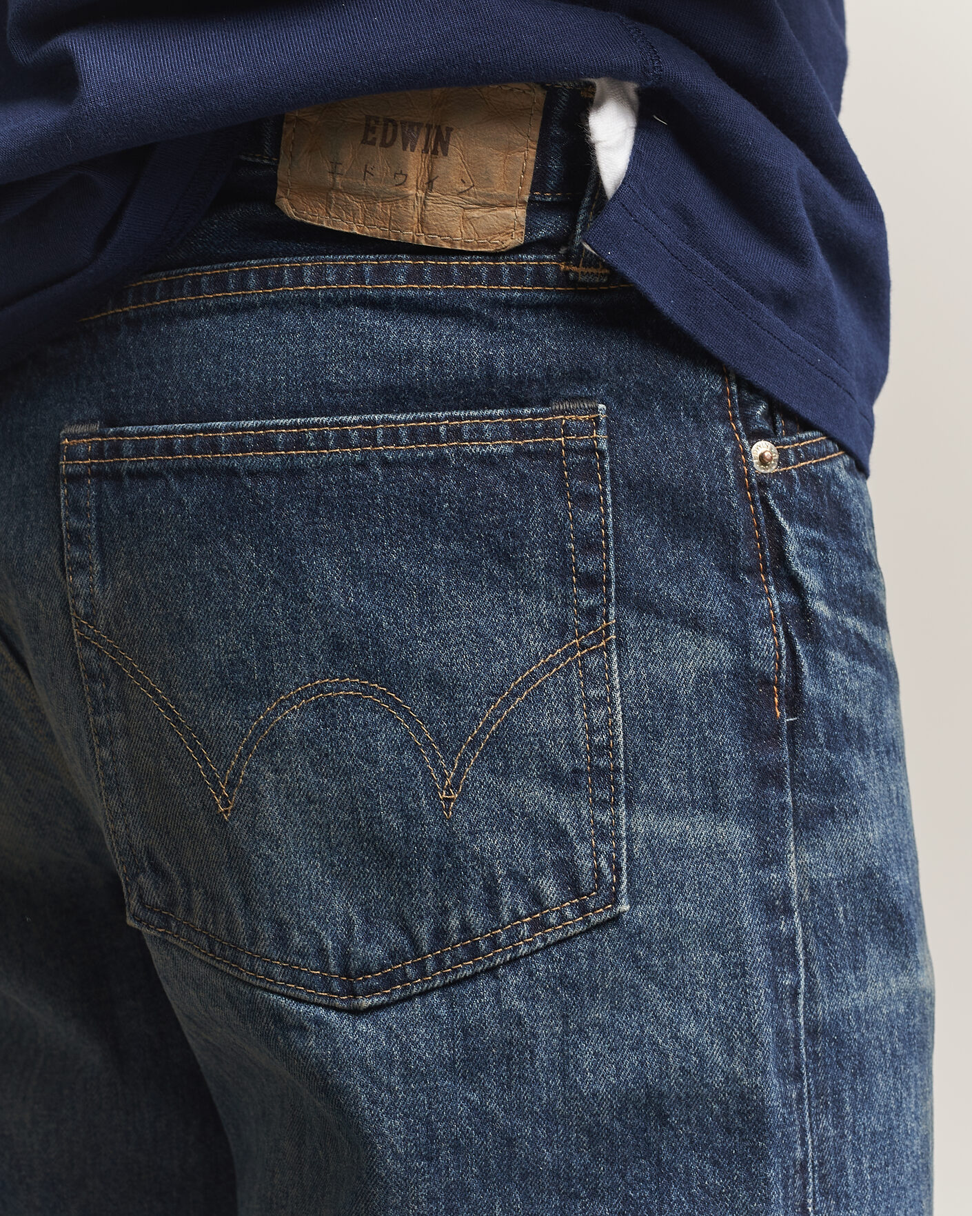 Hombres | Pantalones | EDWIN | Loose Straight Rainbow Selvage Jeans Dark Used