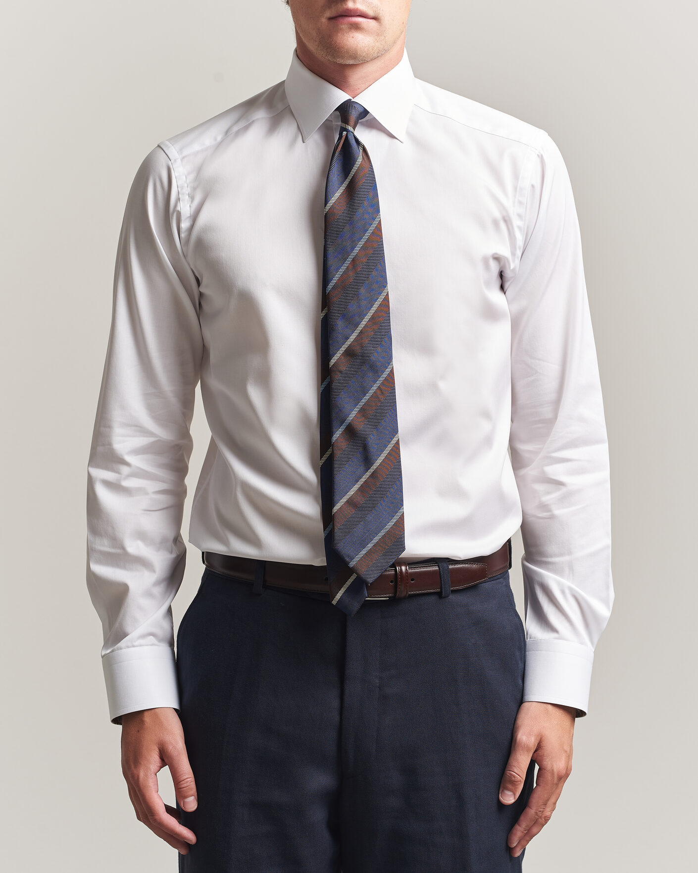 Hombres | Camisas | Eton | Slim Fit Signature Twill Contrast Shirt White