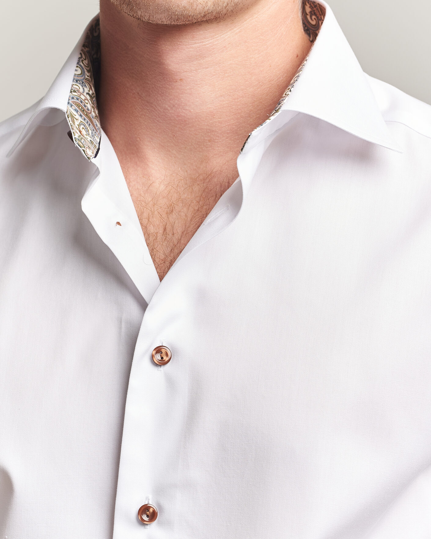 Hombres | Camisas | Eton | Slim Fit Signature Twill Contrast Shirt White