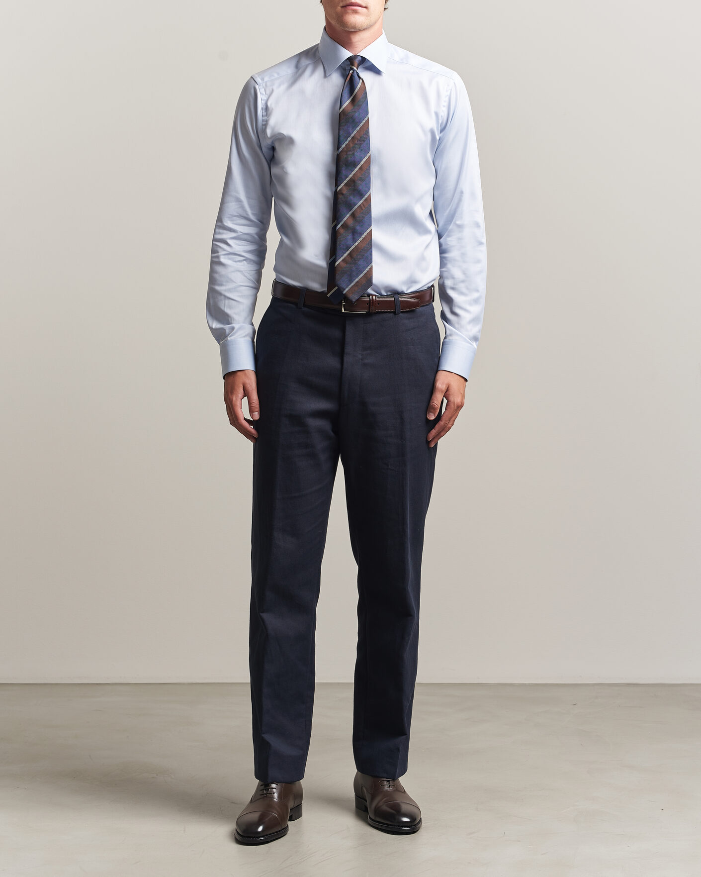 Hombres | Camisas | Eton | Slim Fit Signature Twill Contrast Shirt Light Blue