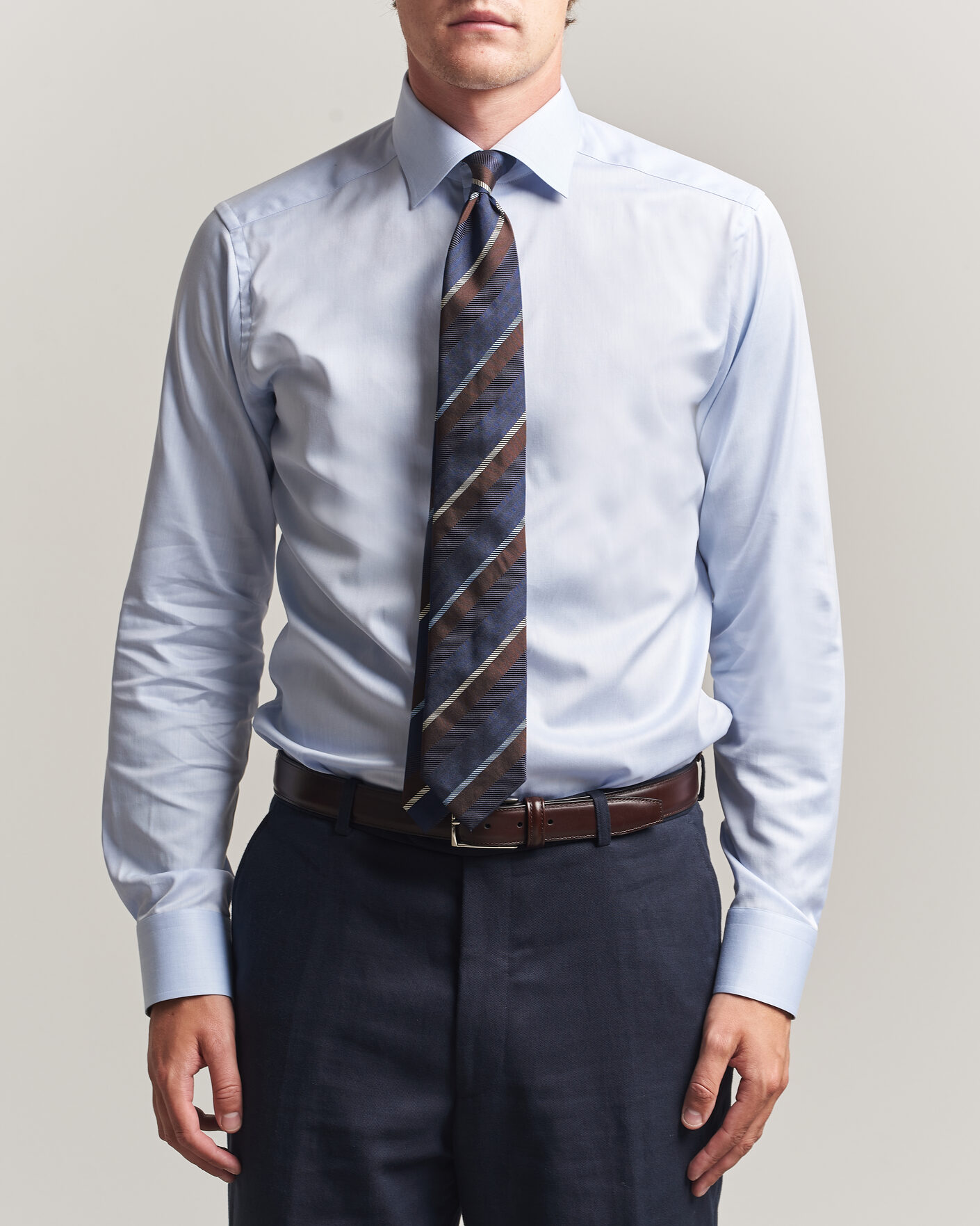 Hombres | Camisas | Eton | Slim Fit Signature Twill Contrast Shirt Light Blue