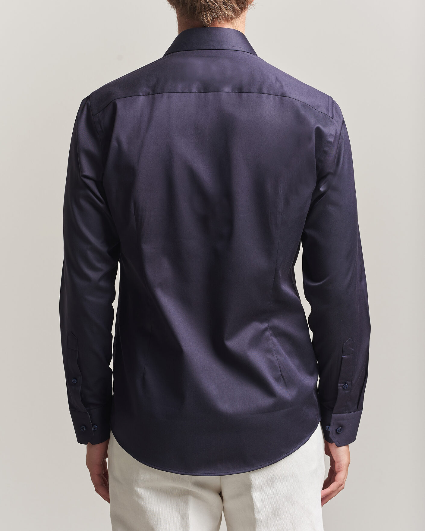 Hombres | Camisas | Eton | Slim Fit Signature Twill Contrast Shirt Navy Blue